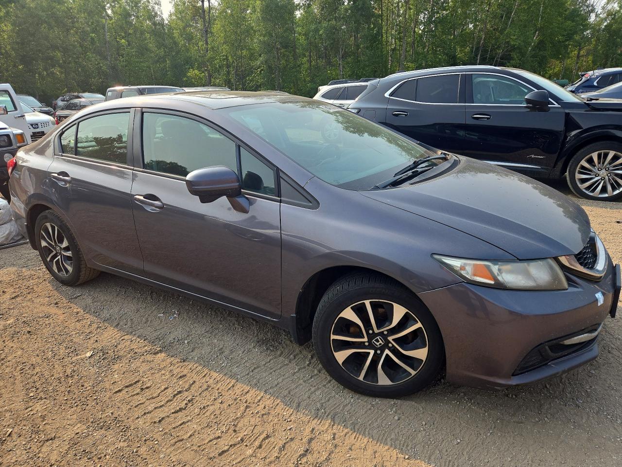 2015 Honda Civic Lx Gray vin: 2HGFB2F58FH002751
