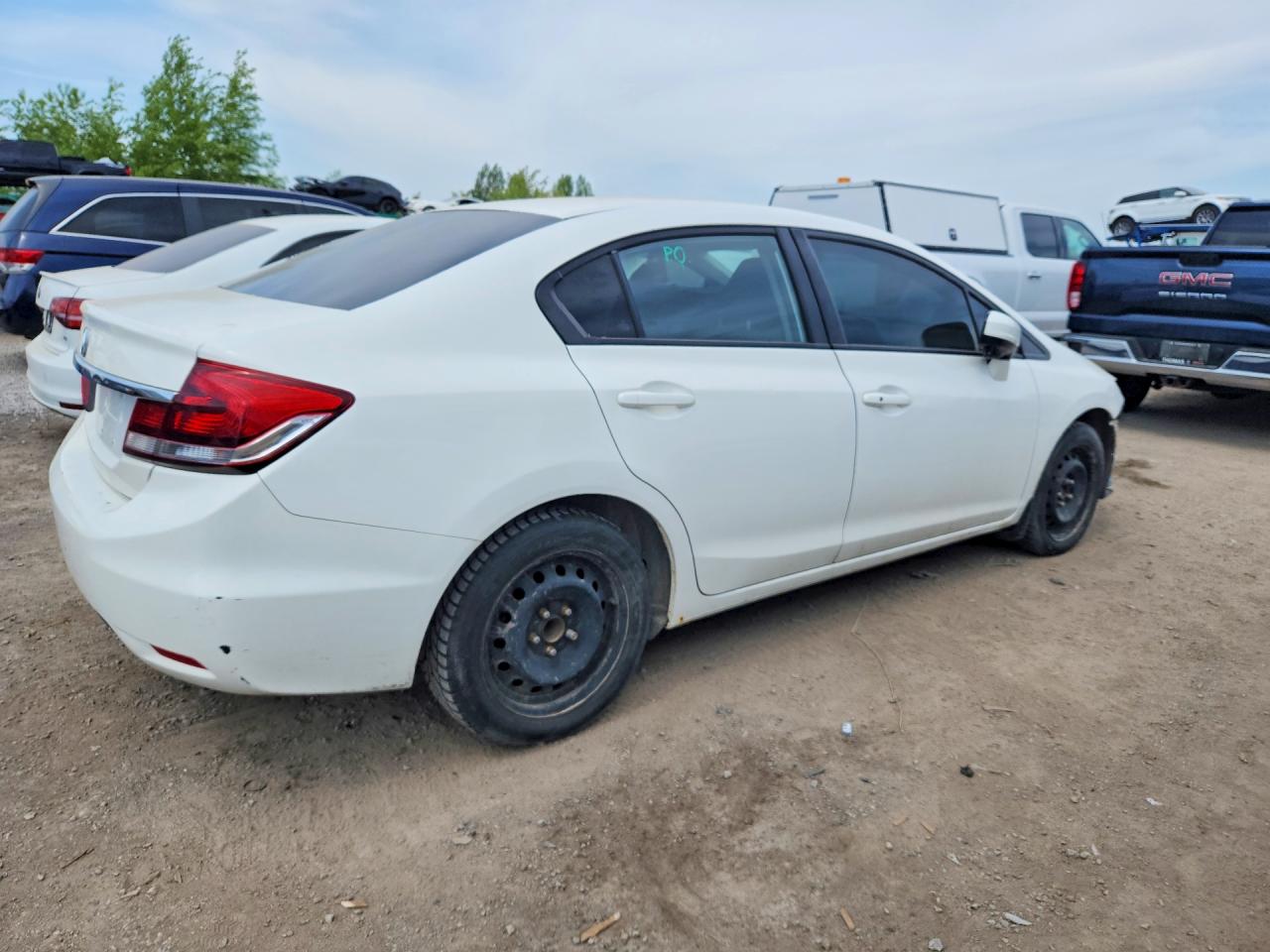 2015 Honda Civic Lx White vin: 2HGFB2F58FH027181