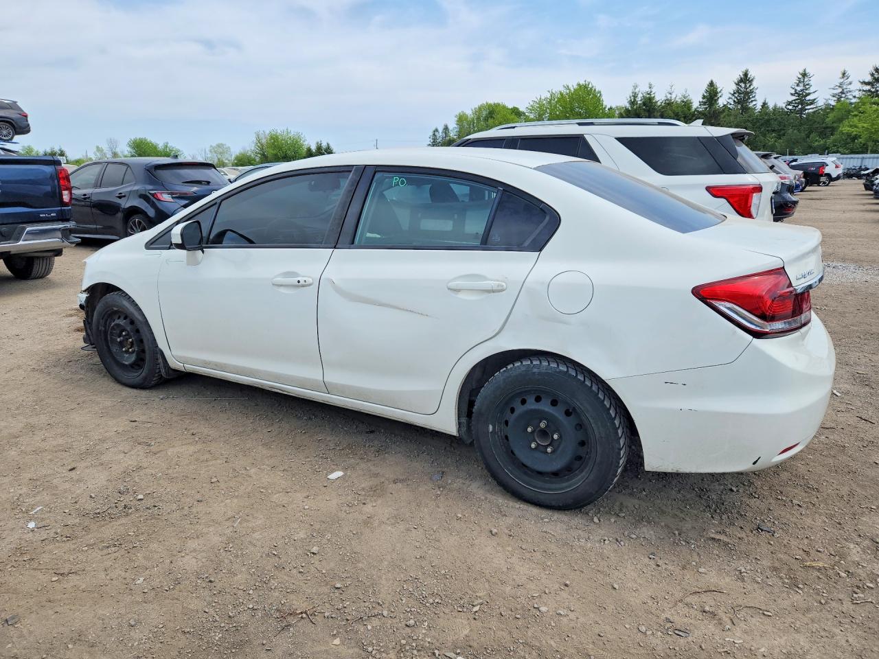 2015 Honda Civic Lx White vin: 2HGFB2F58FH027181