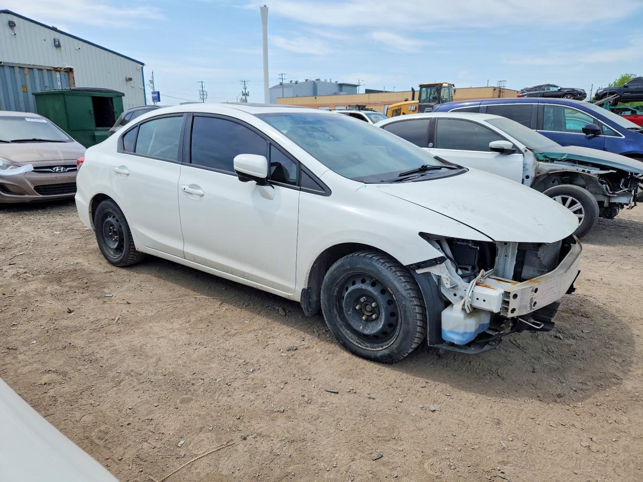2015 Honda Civic Lx White vin: 2HGFB2F58FH027181