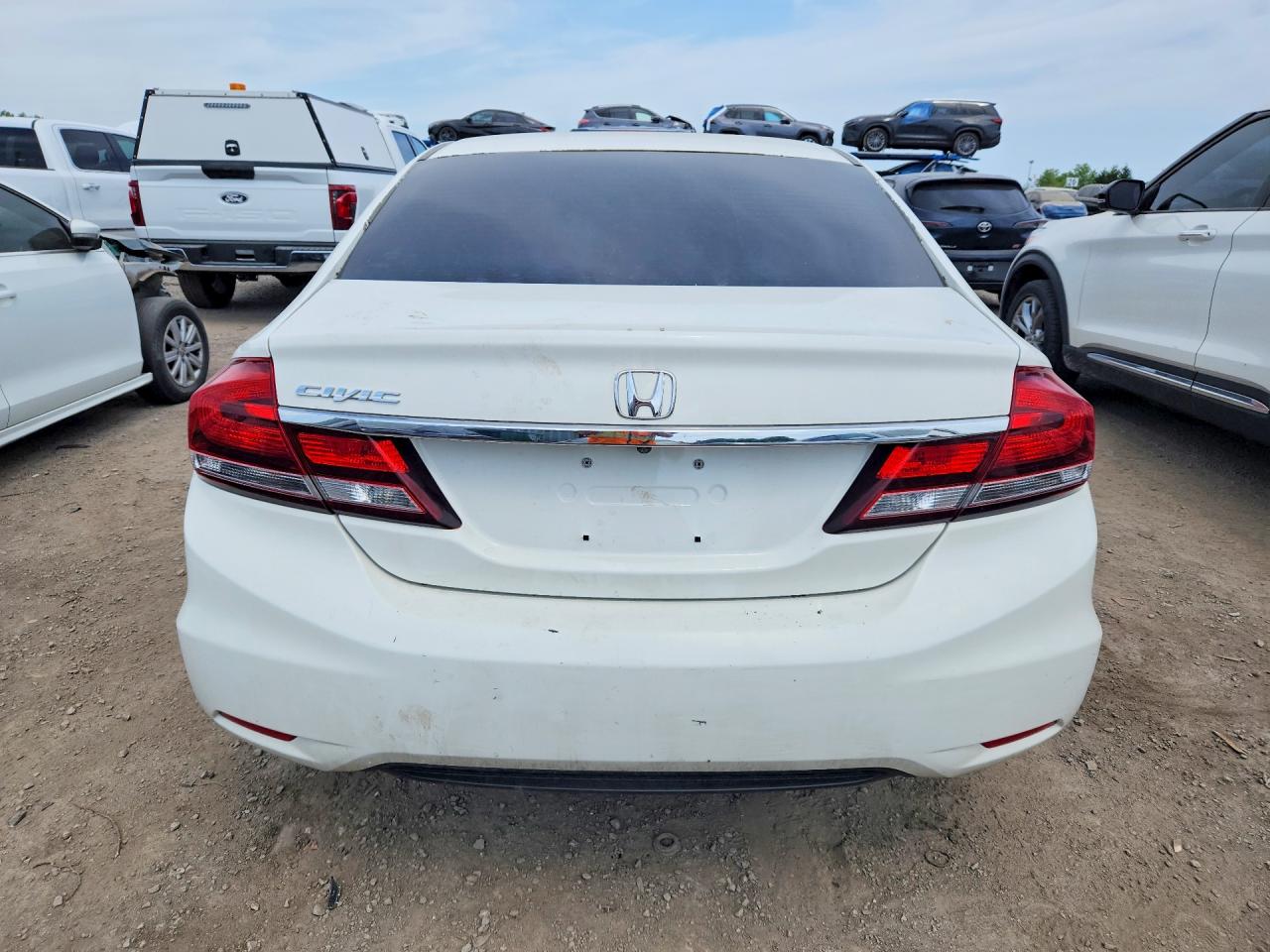 2015 Honda Civic Lx White vin: 2HGFB2F58FH027181