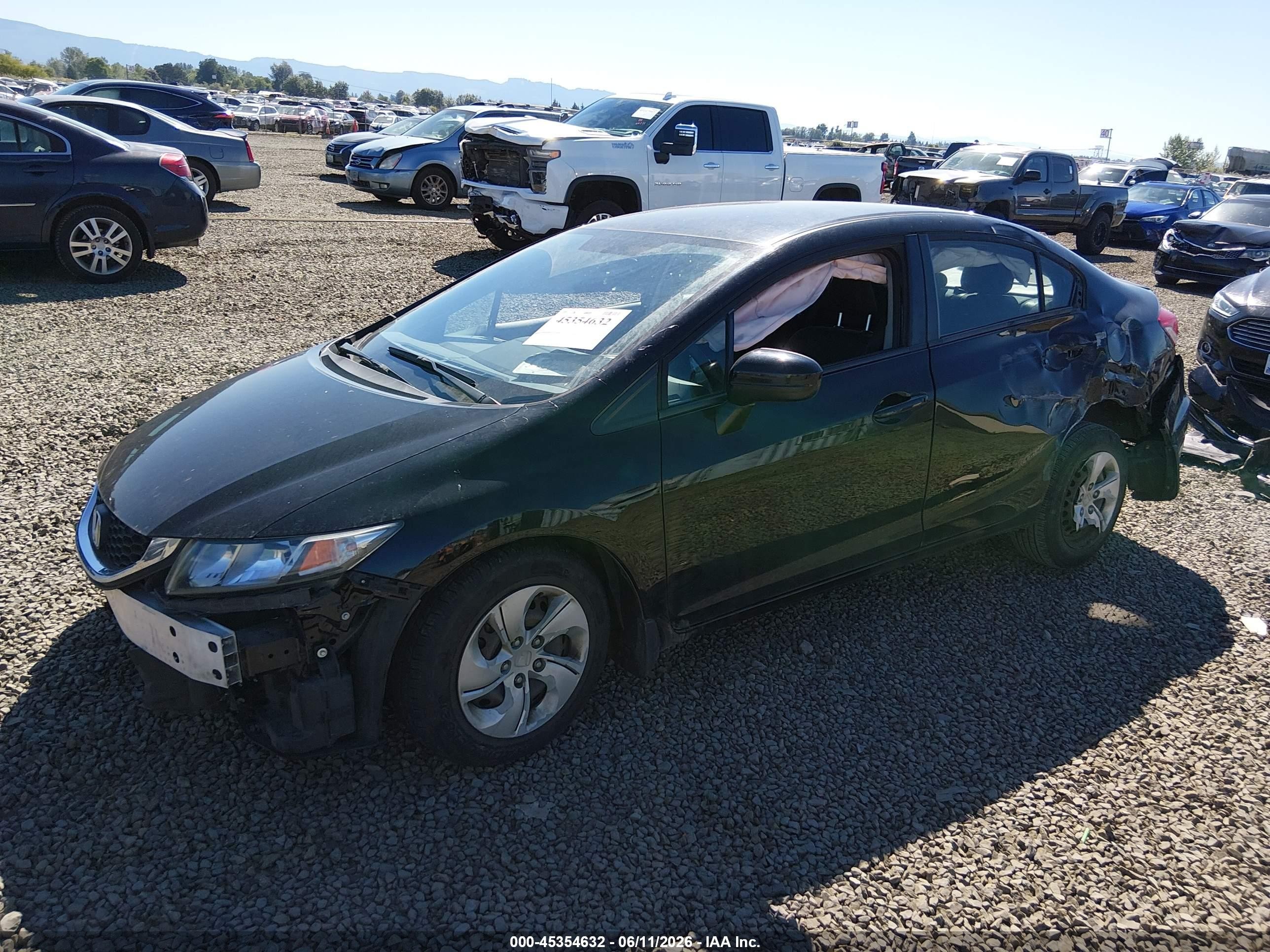 2015 Honda Civic Lx Black vin: 2HGFB2F58FH535392