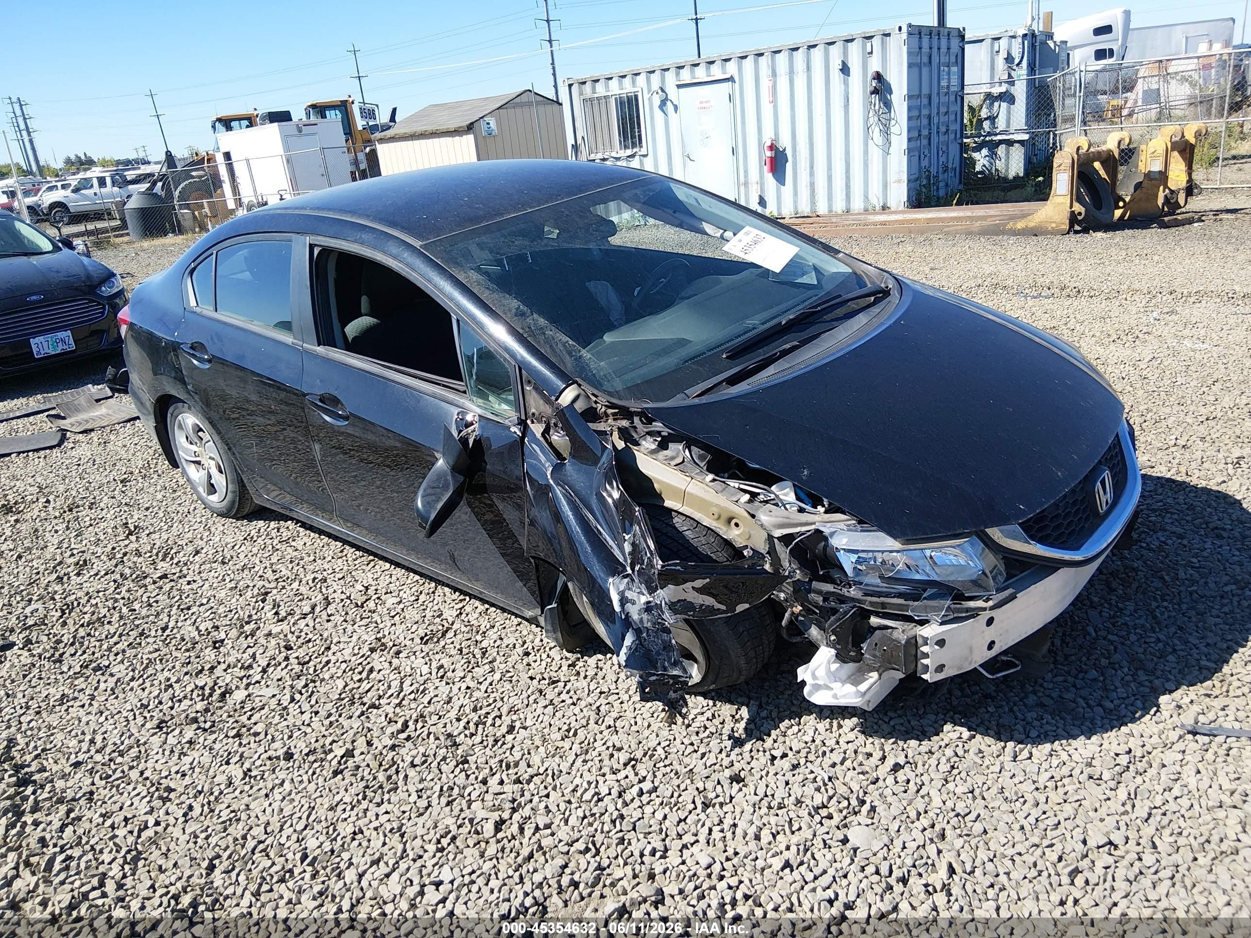 2015 Honda Civic Lx Black vin: 2HGFB2F58FH535392