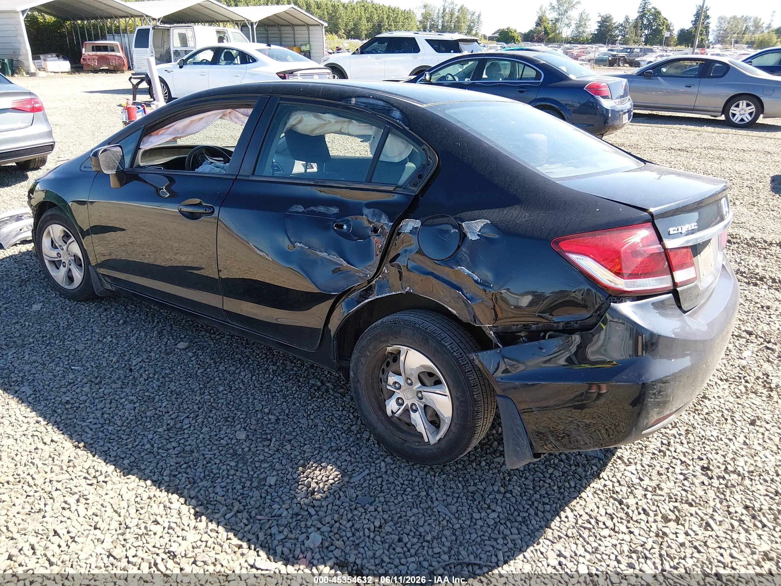 2015 Honda Civic Lx Black vin: 2HGFB2F58FH535392