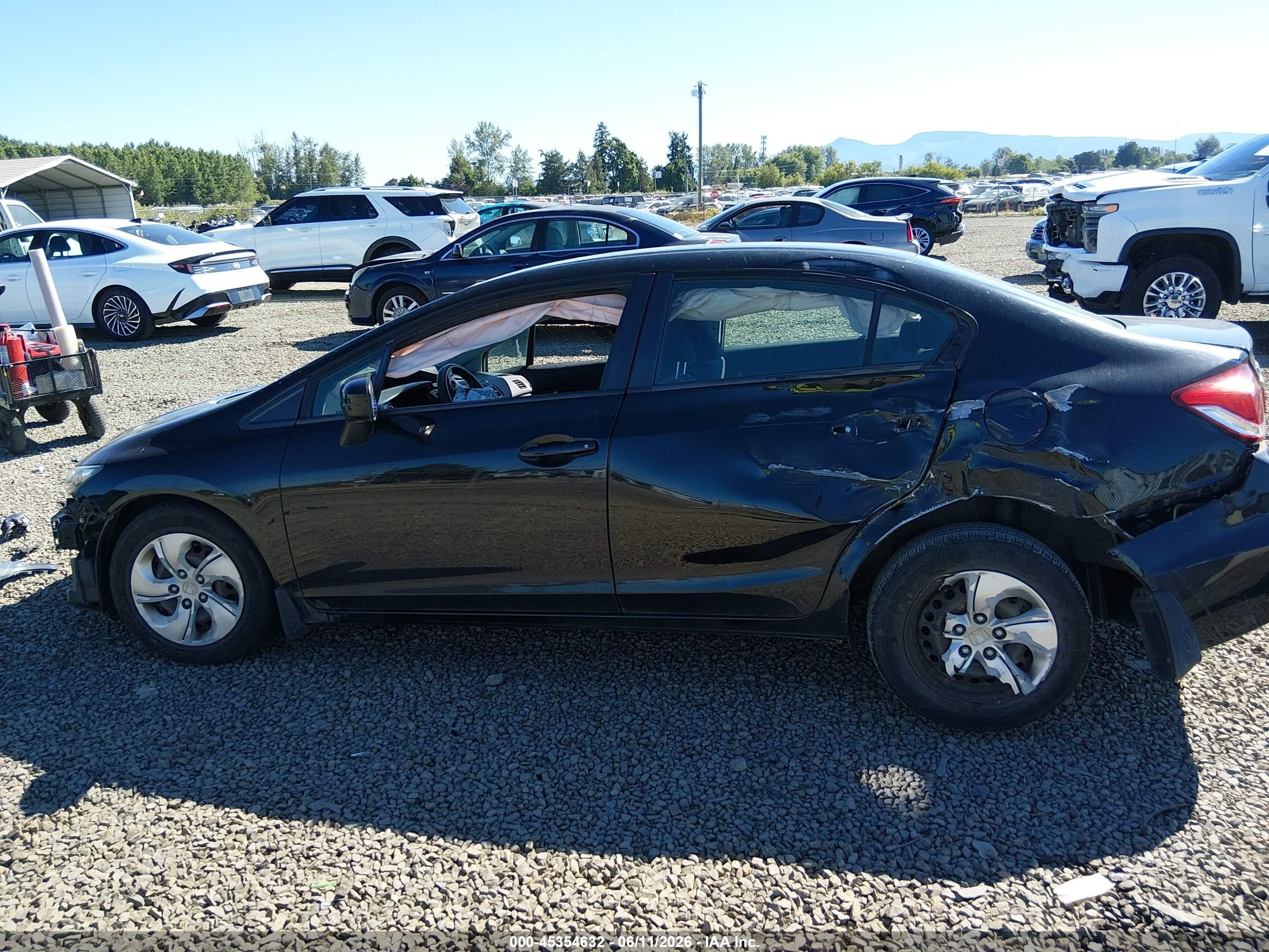 2015 Honda Civic Lx Black vin: 2HGFB2F58FH535392
