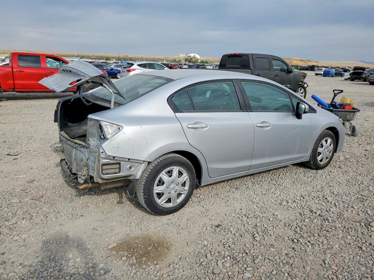 2015 Honda Civic Lx Silver vin: 2HGFB2F58FH535523