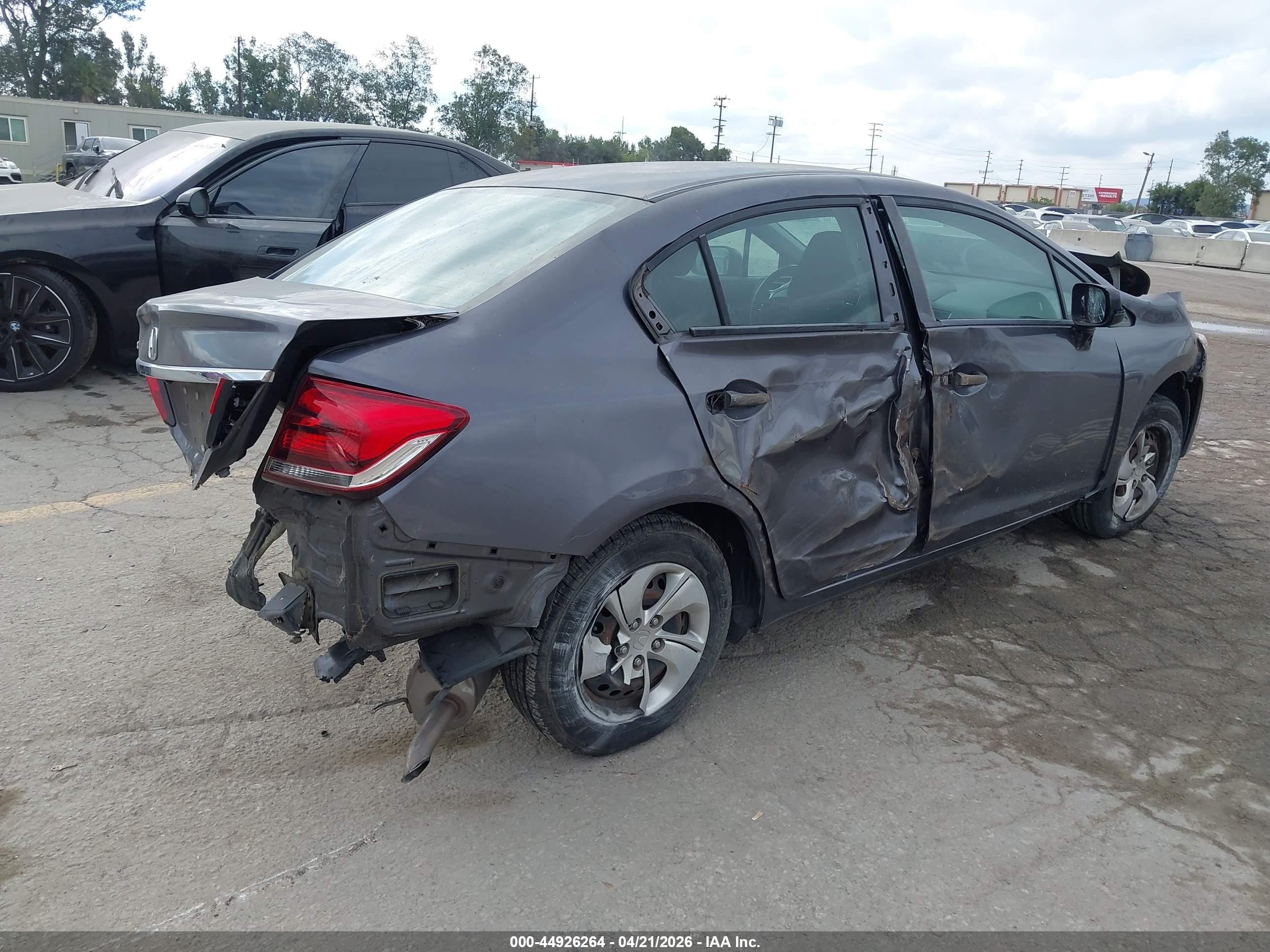 2015 Honda Civic Lx Gray vin: 2HGFB2F58FH538258