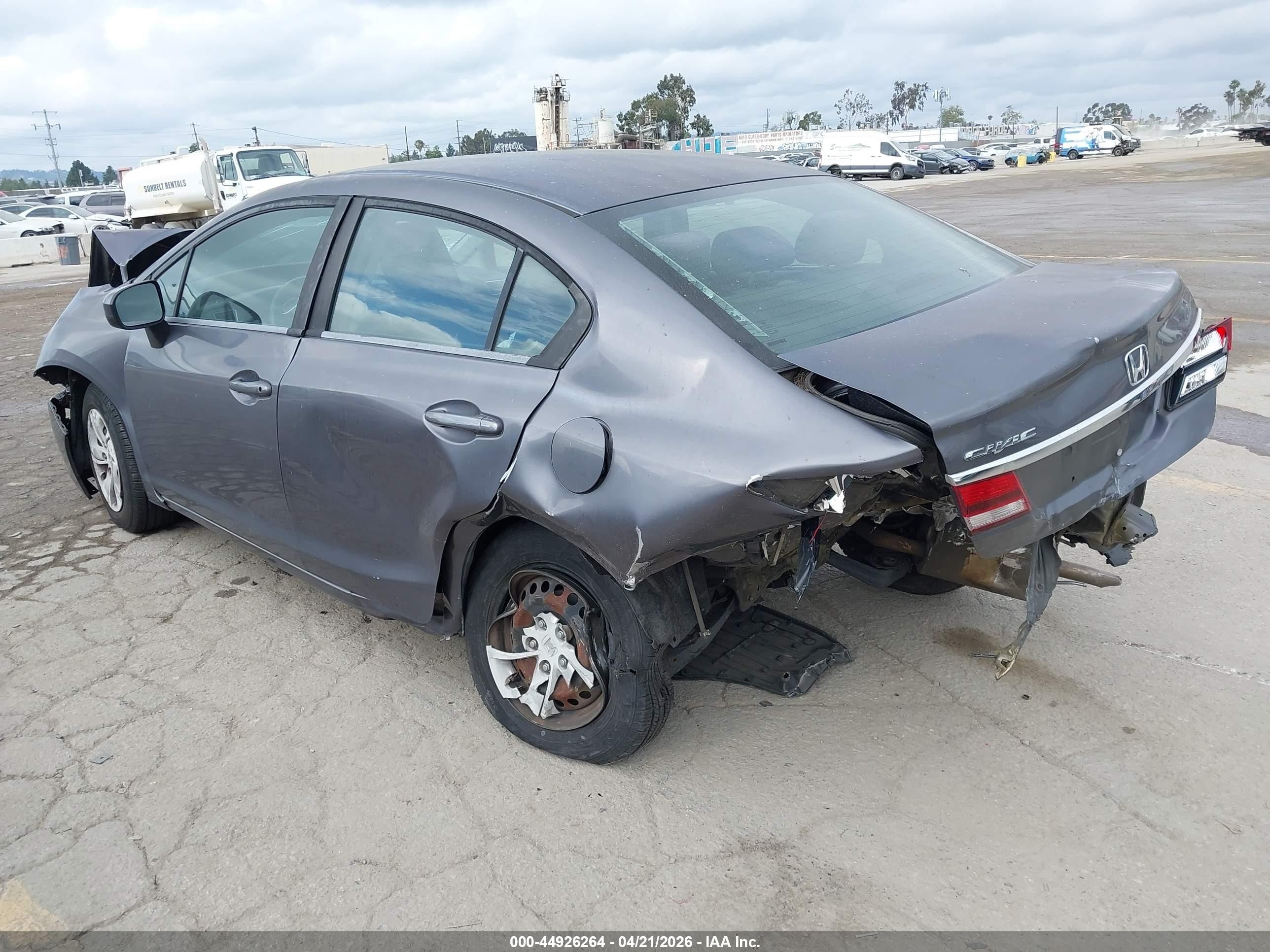 2015 Honda Civic Lx Gray vin: 2HGFB2F58FH538258