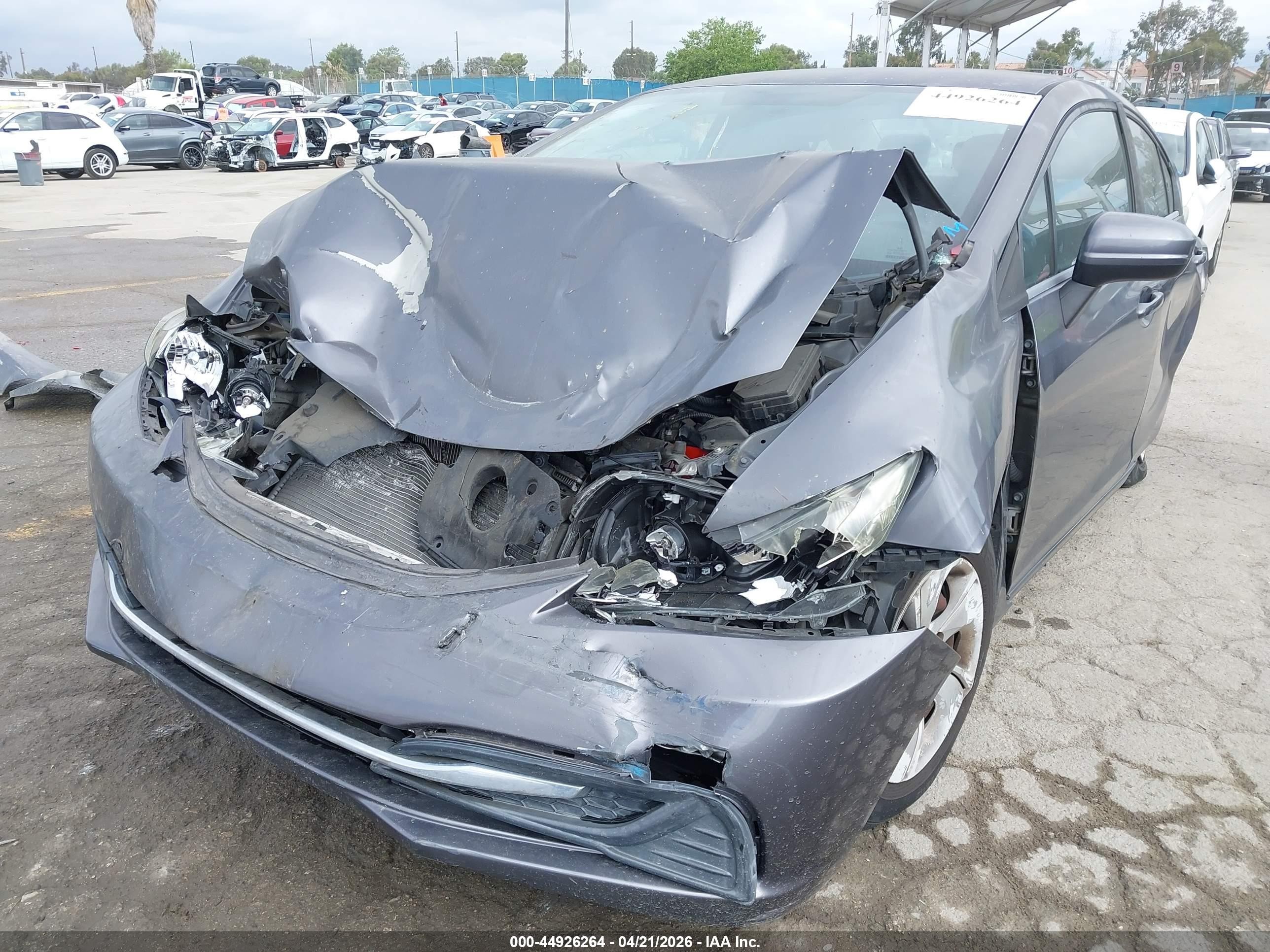 2015 Honda Civic Lx Gray vin: 2HGFB2F58FH538258