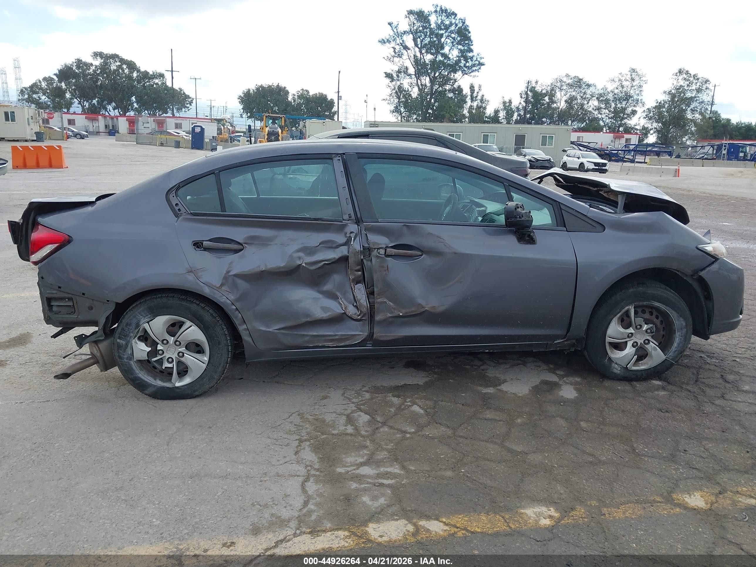 2015 Honda Civic Lx Gray vin: 2HGFB2F58FH538258