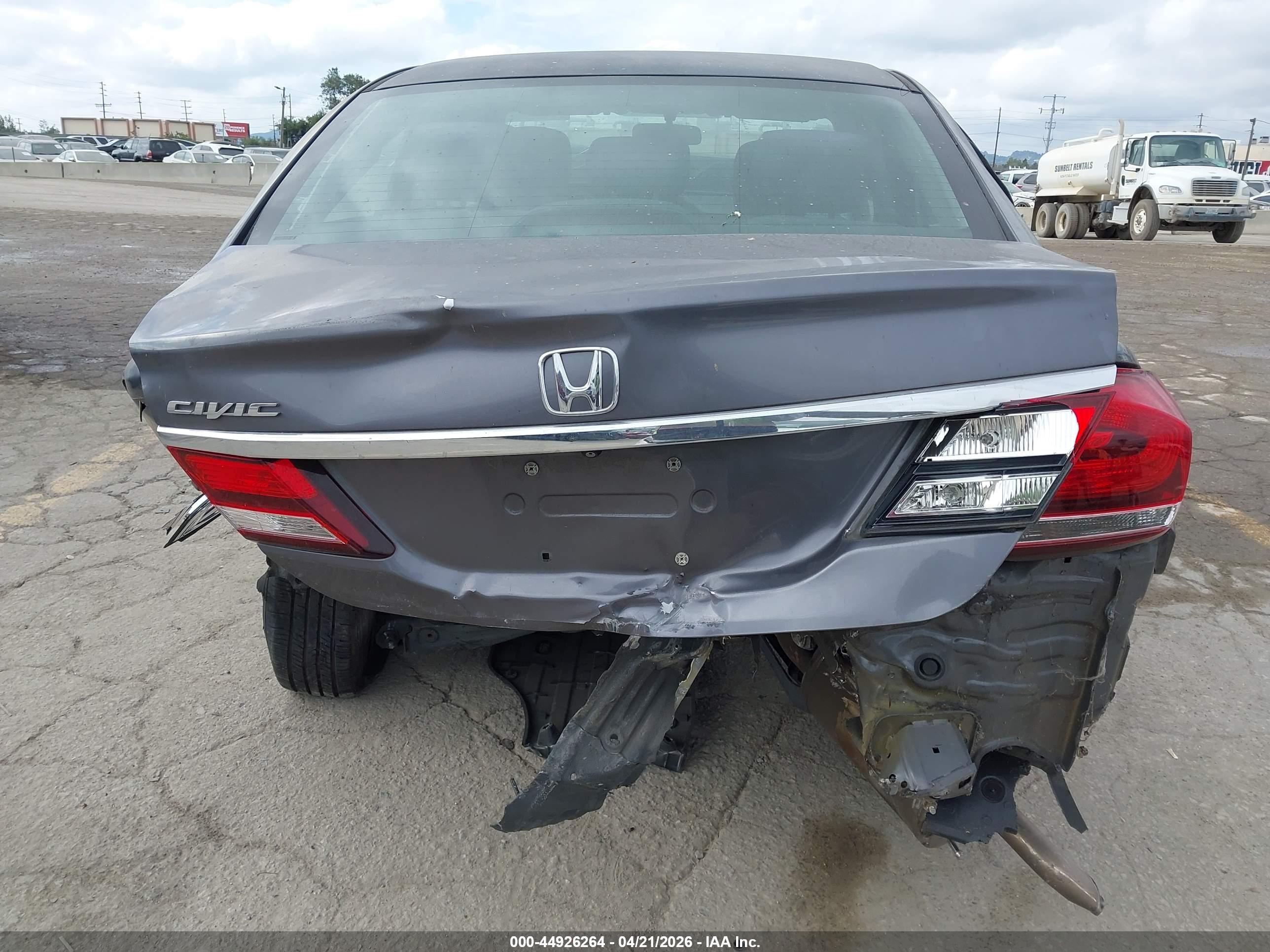 2015 Honda Civic Lx Gray vin: 2HGFB2F58FH538258