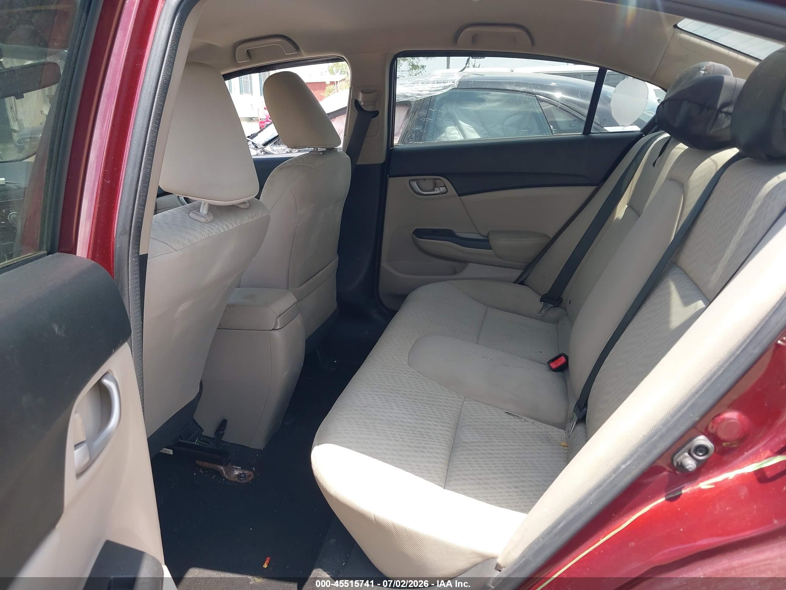2015 Honda Civic Lx Burgundy vin: 2HGFB2F58FH540303