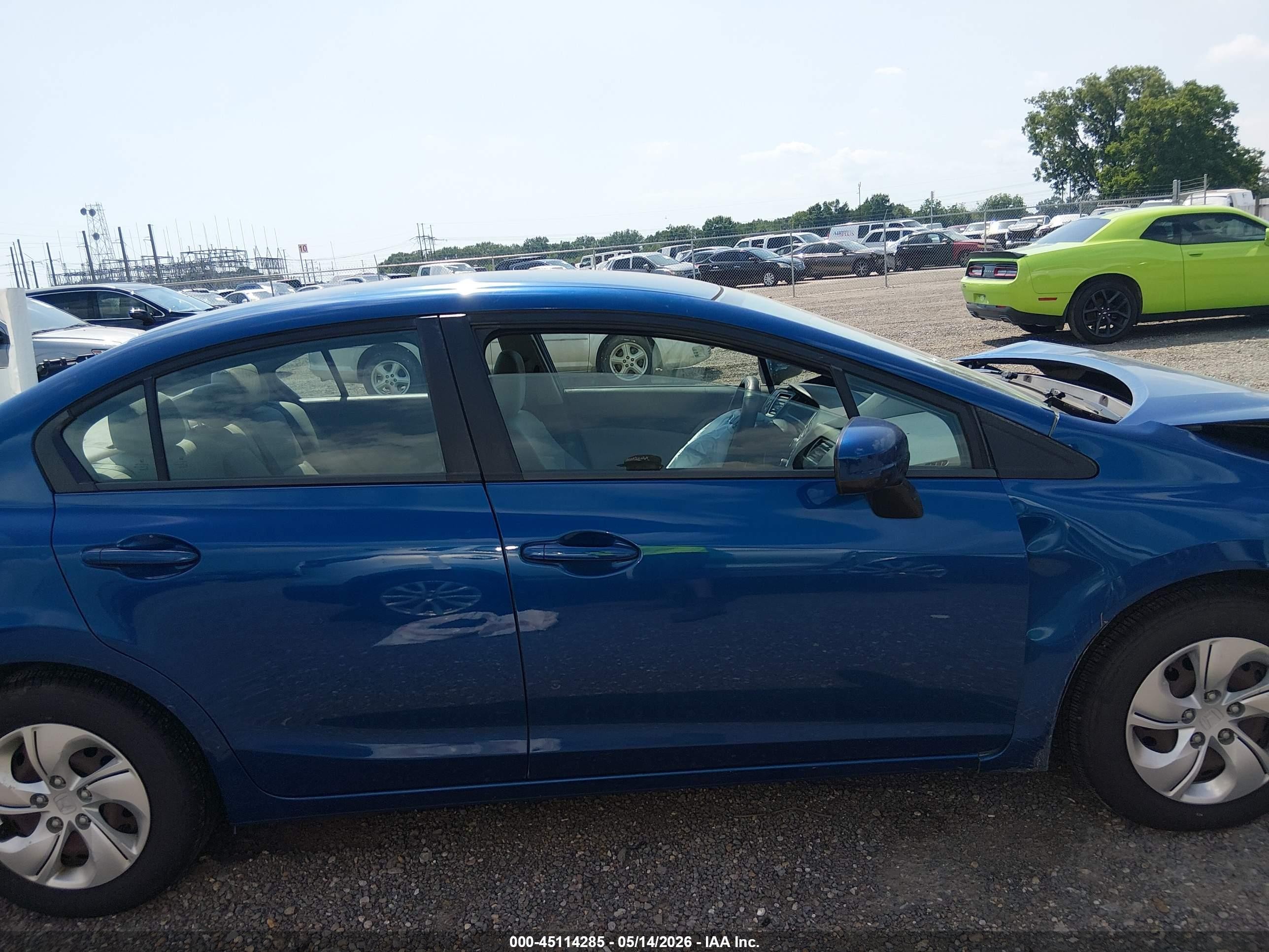 2015 Honda Civic Lx Синий vin: 2HGFB2F58FH546229