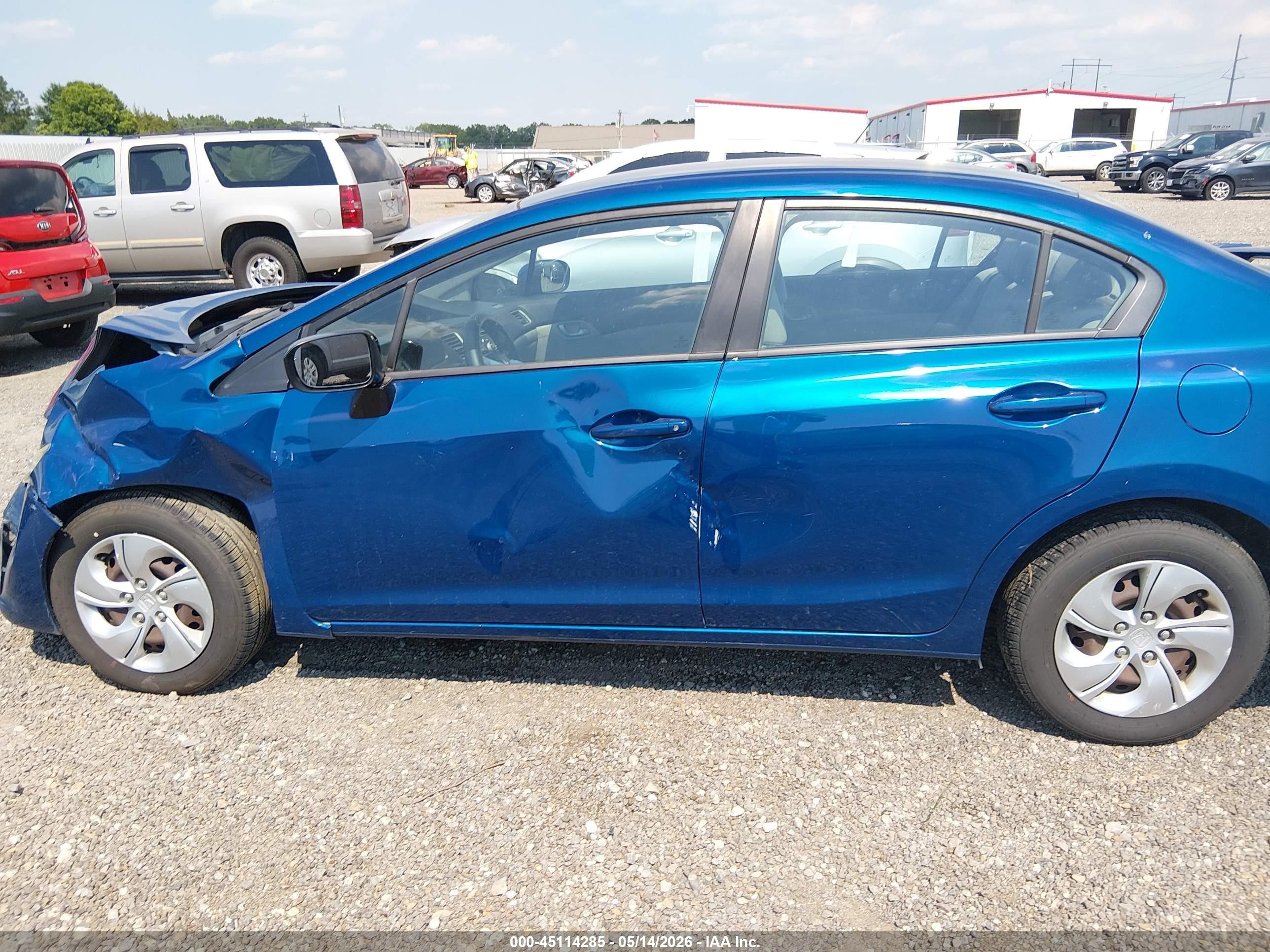 2015 Honda Civic Lx Синий vin: 2HGFB2F58FH546229