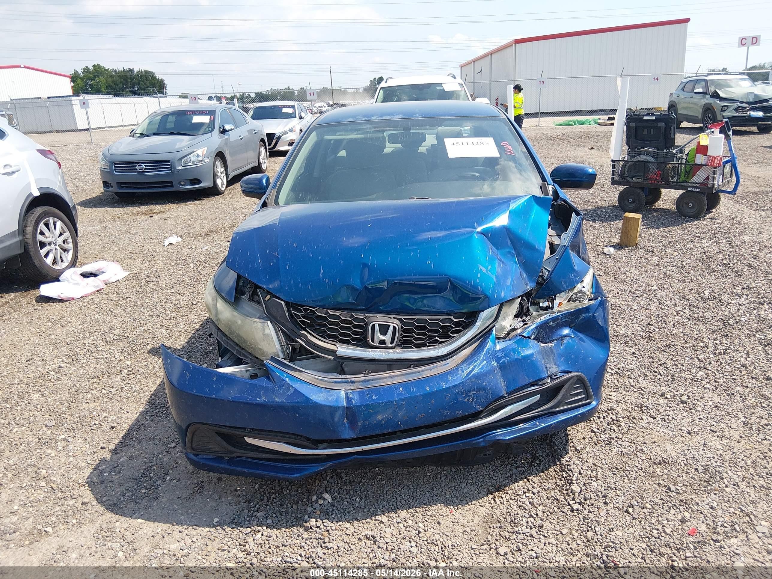 2015 Honda Civic Lx Синий vin: 2HGFB2F58FH546229