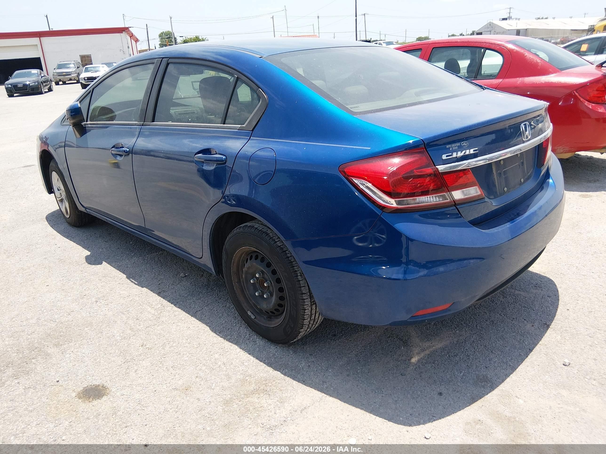 2015 Honda Civic Lx Blue vin: 2HGFB2F58FH550474
