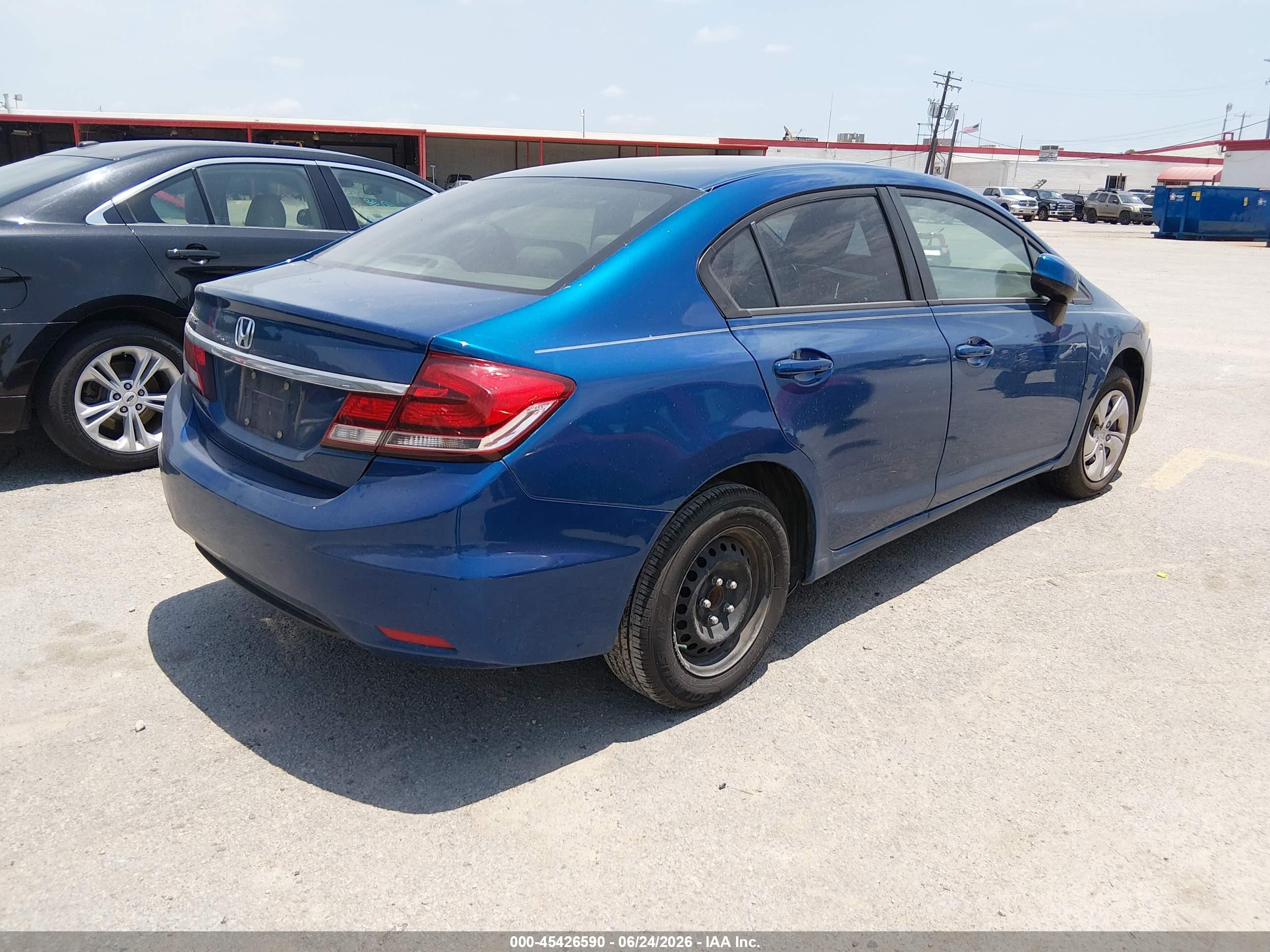 2015 Honda Civic Lx Blue vin: 2HGFB2F58FH550474