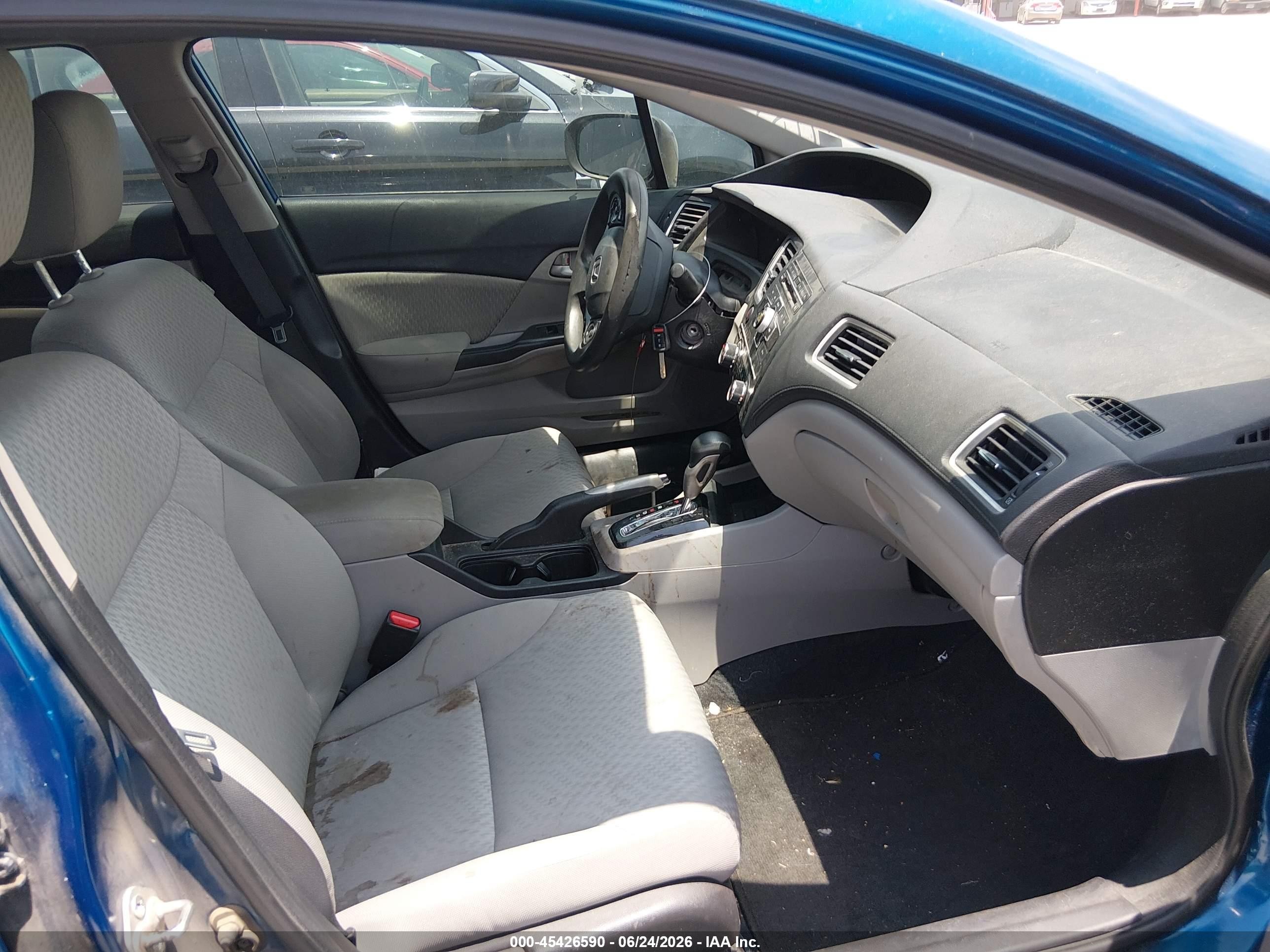 2015 Honda Civic Lx Blue vin: 2HGFB2F58FH550474