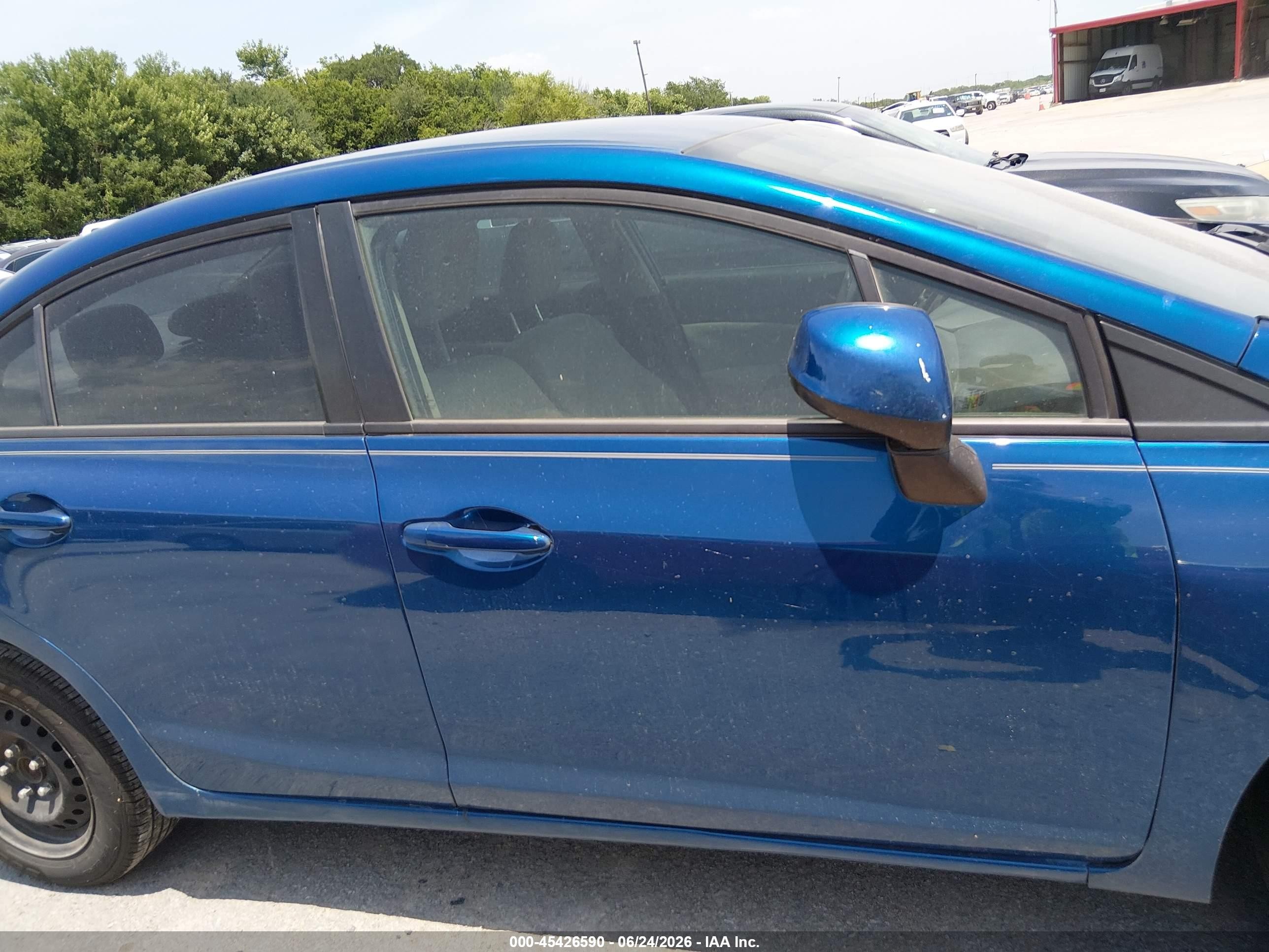 2015 Honda Civic Lx Blue vin: 2HGFB2F58FH550474
