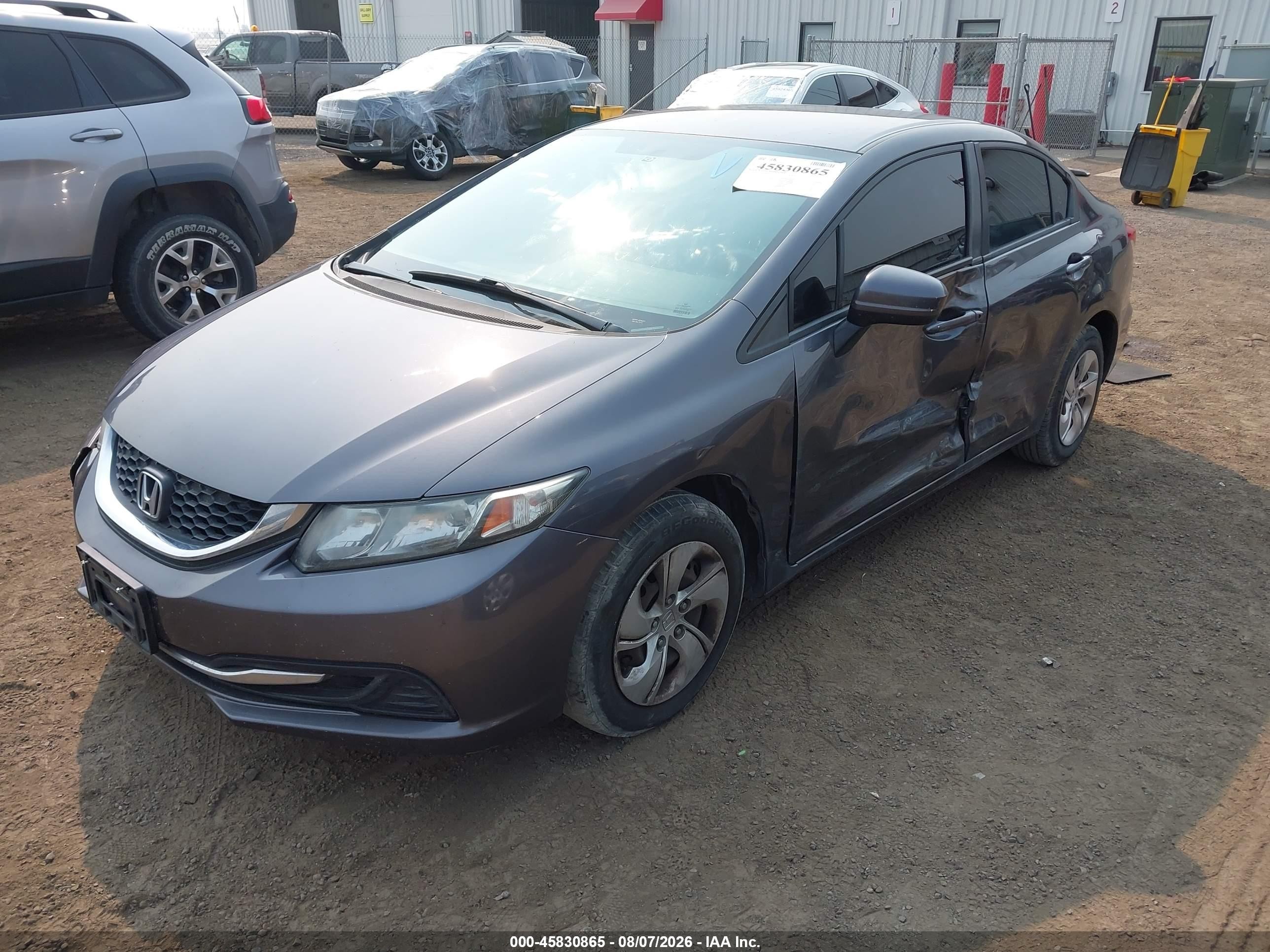 2015 Honda Civic Lx Серый vin: 2HGFB2F58FH563161
