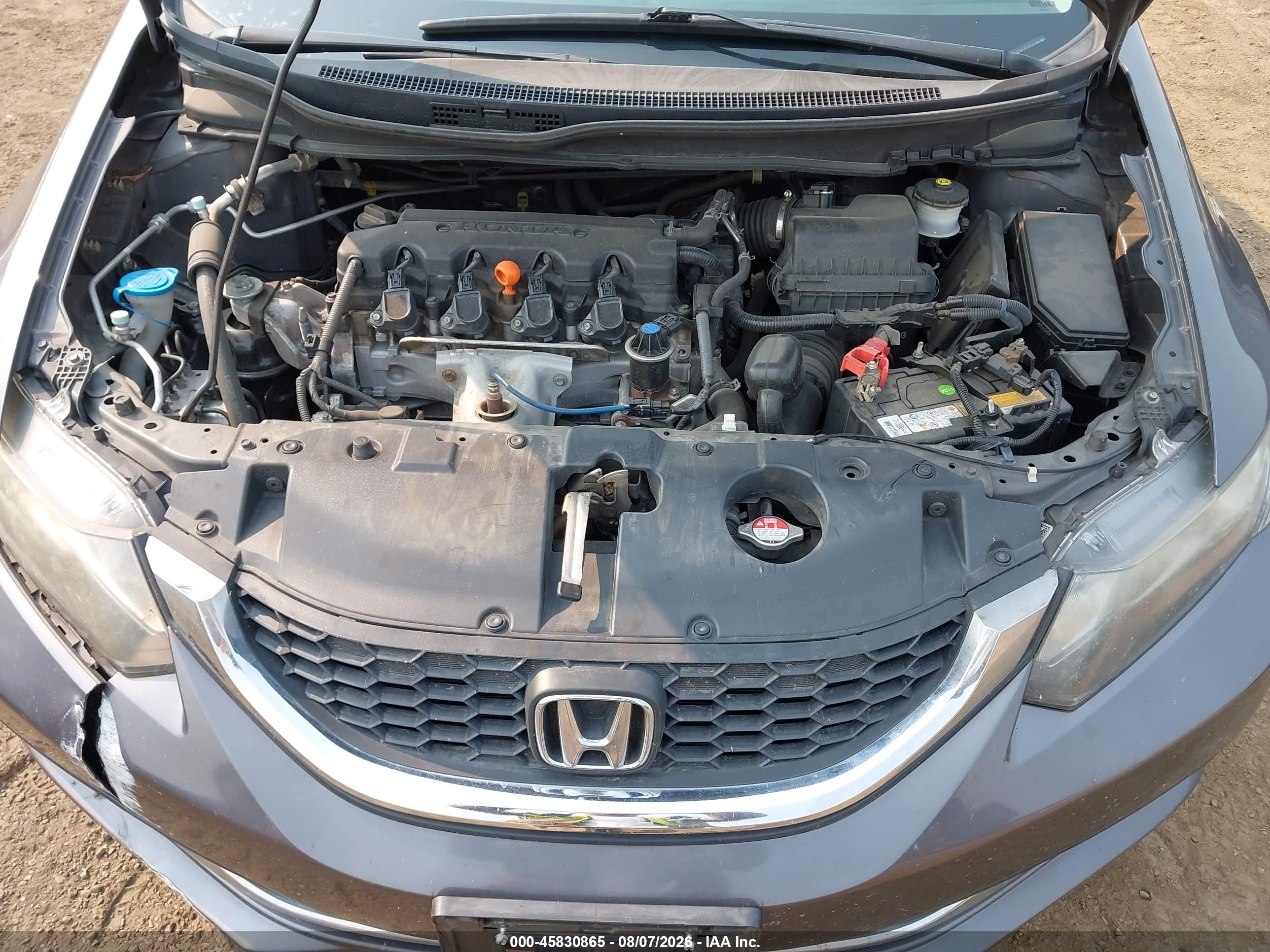 2015 Honda Civic Lx Серый vin: 2HGFB2F58FH563161