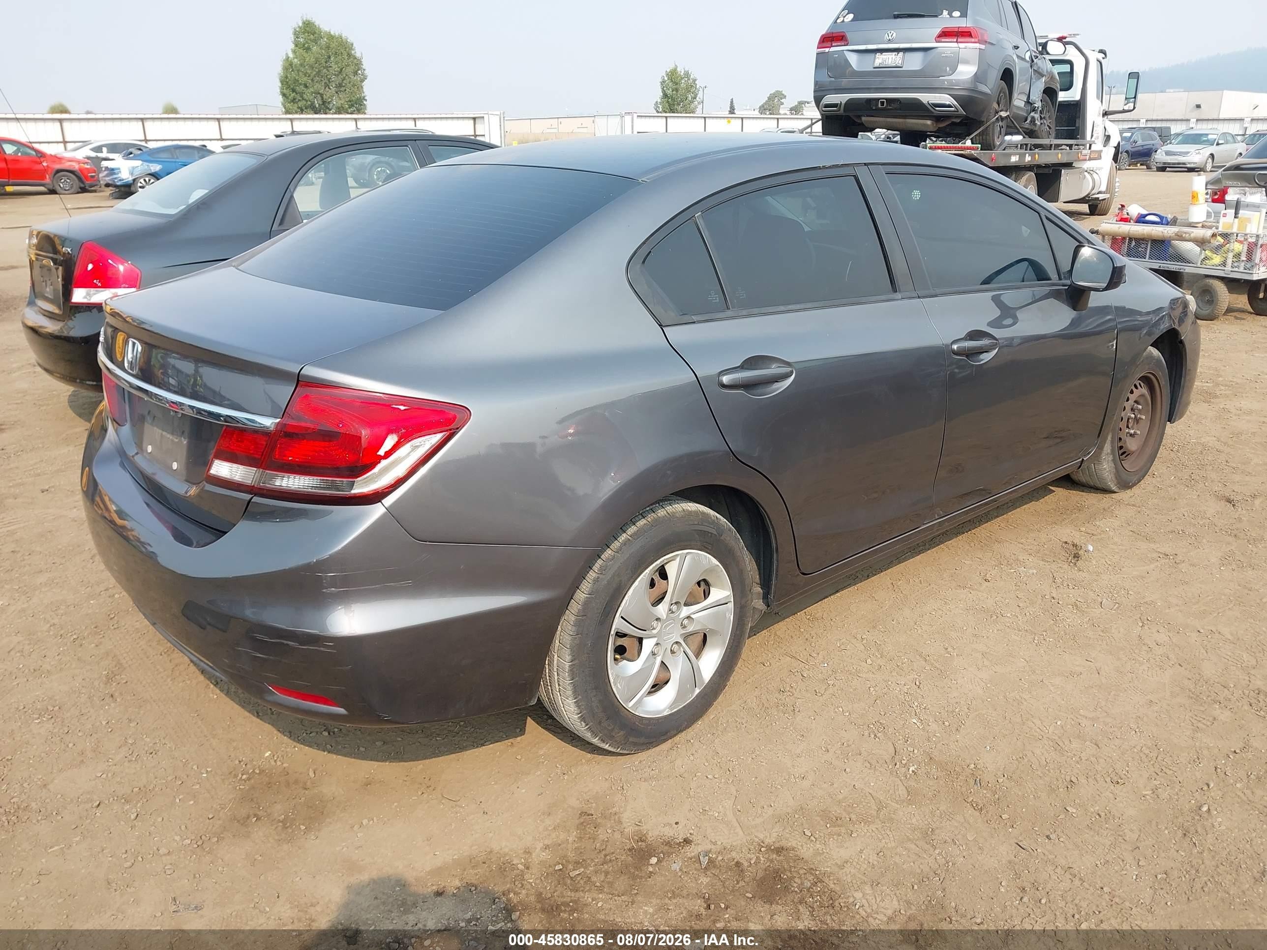 2015 Honda Civic Lx Серый vin: 2HGFB2F58FH563161