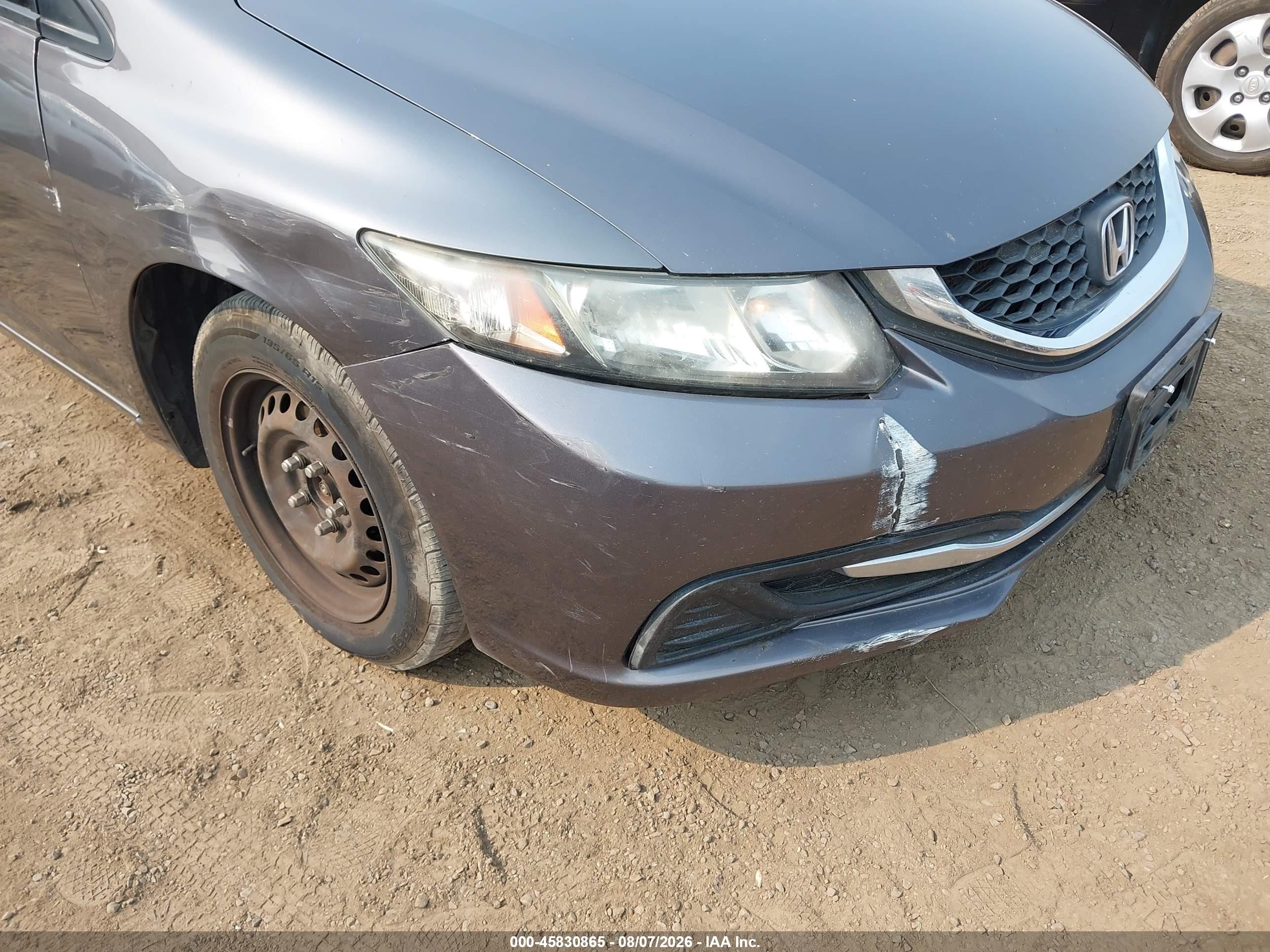 2015 Honda Civic Lx Серый vin: 2HGFB2F58FH563161