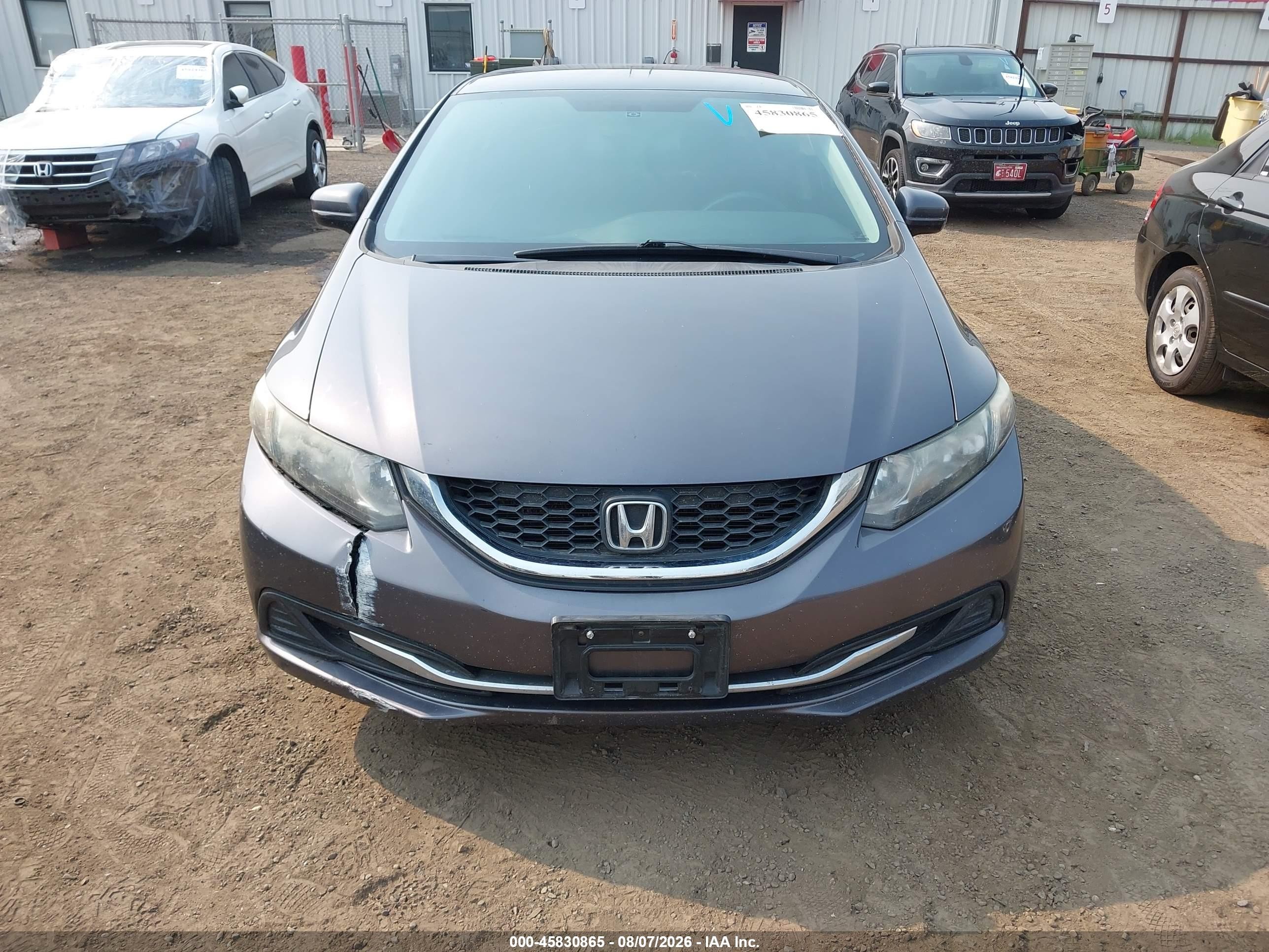2015 Honda Civic Lx Серый vin: 2HGFB2F58FH563161