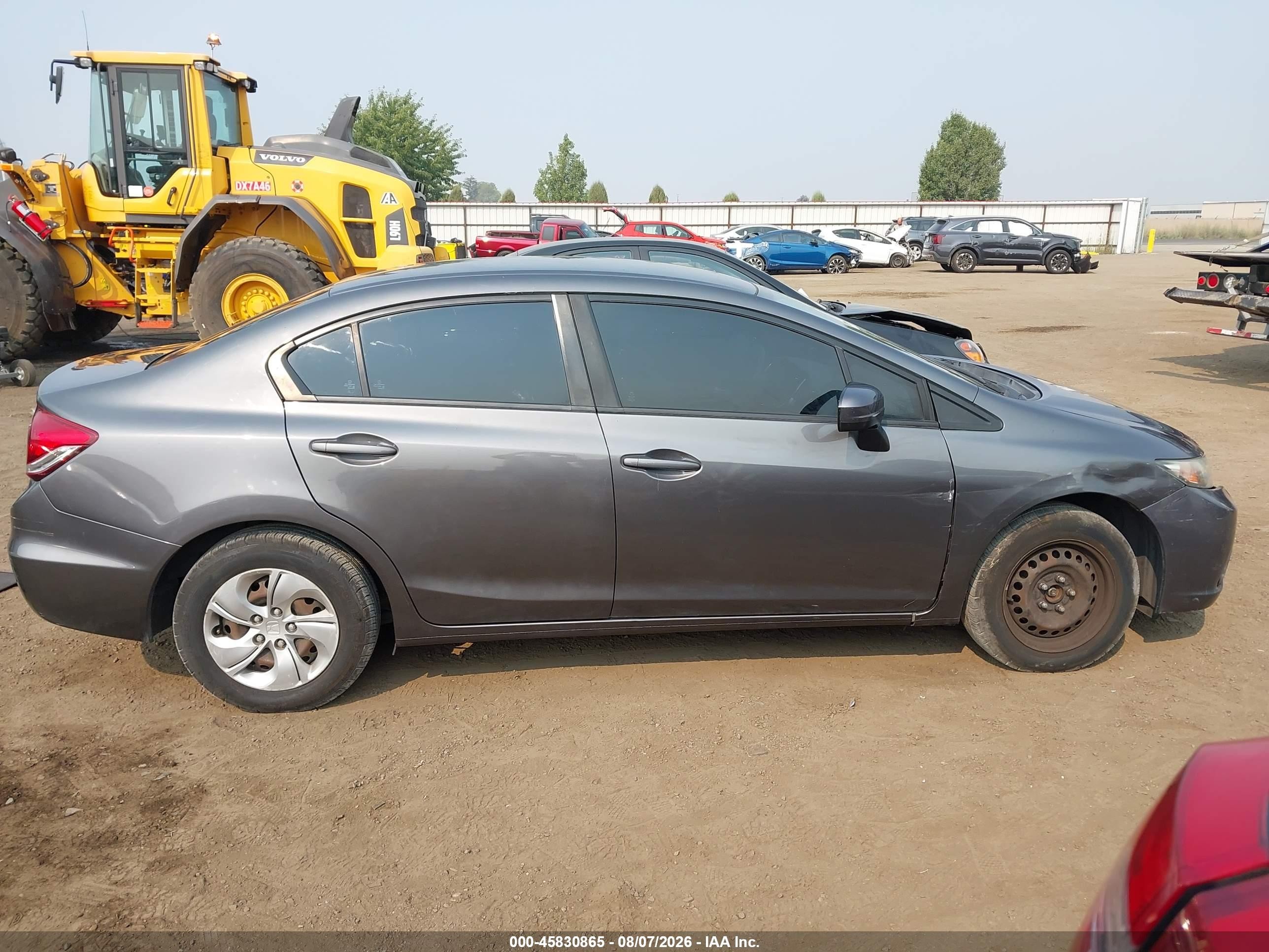 2015 Honda Civic Lx Серый vin: 2HGFB2F58FH563161