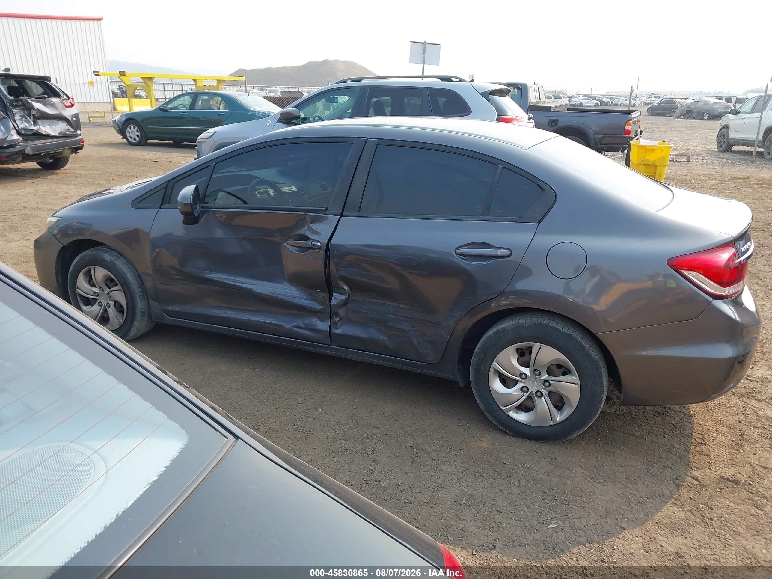 2015 Honda Civic Lx Серый vin: 2HGFB2F58FH563161
