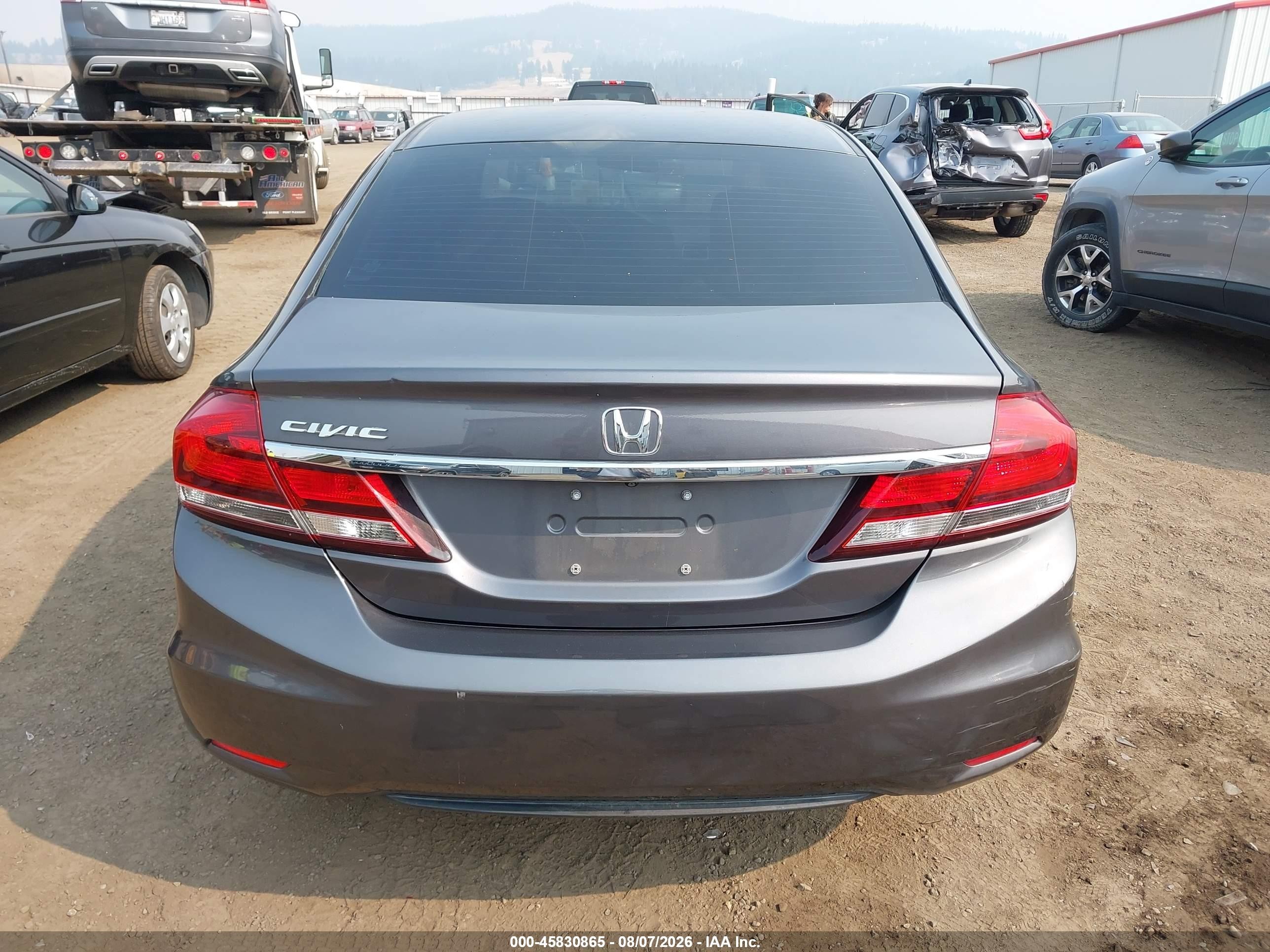 2015 Honda Civic Lx Серый vin: 2HGFB2F58FH563161