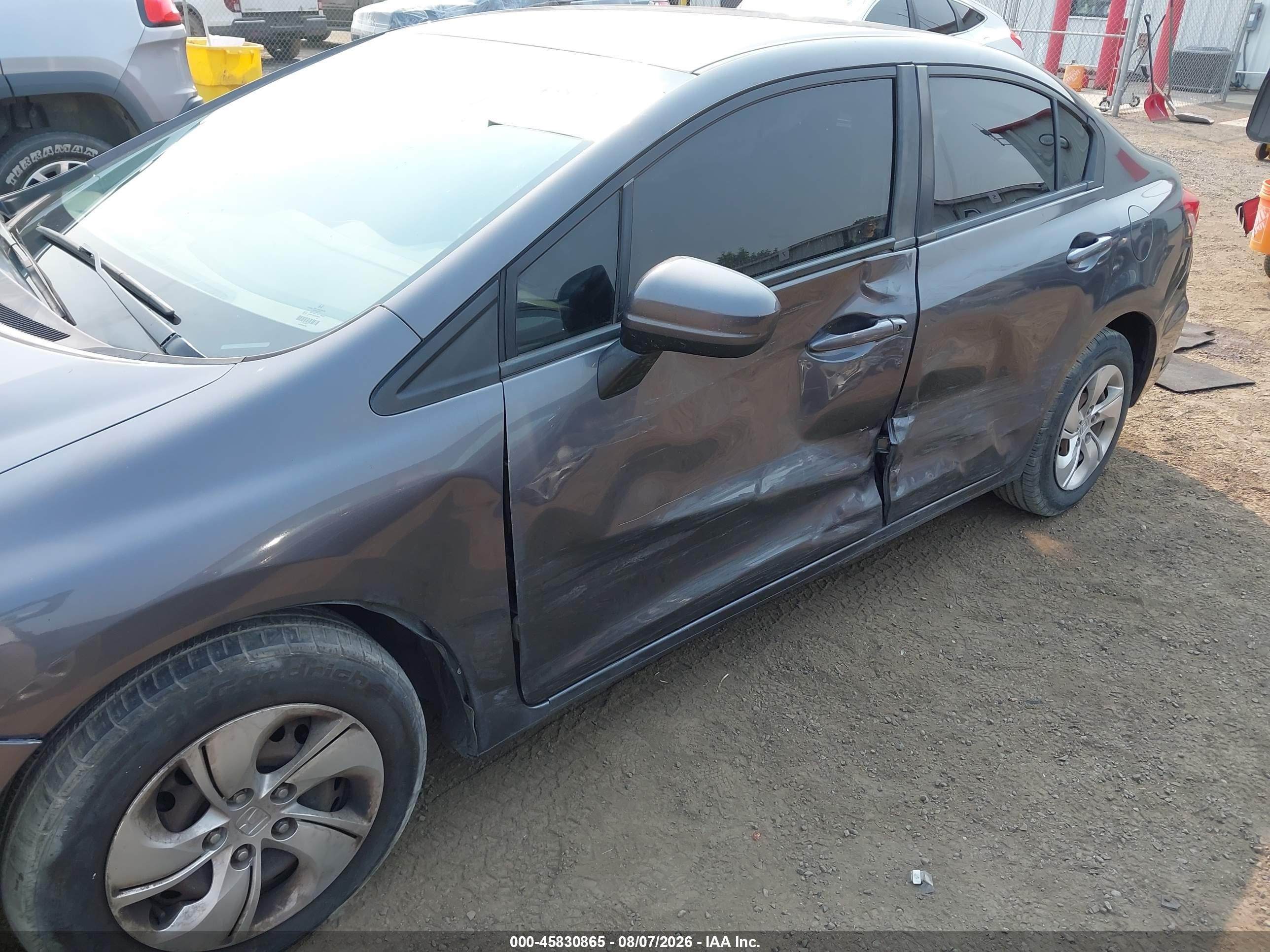 2015 Honda Civic Lx Серый vin: 2HGFB2F58FH563161