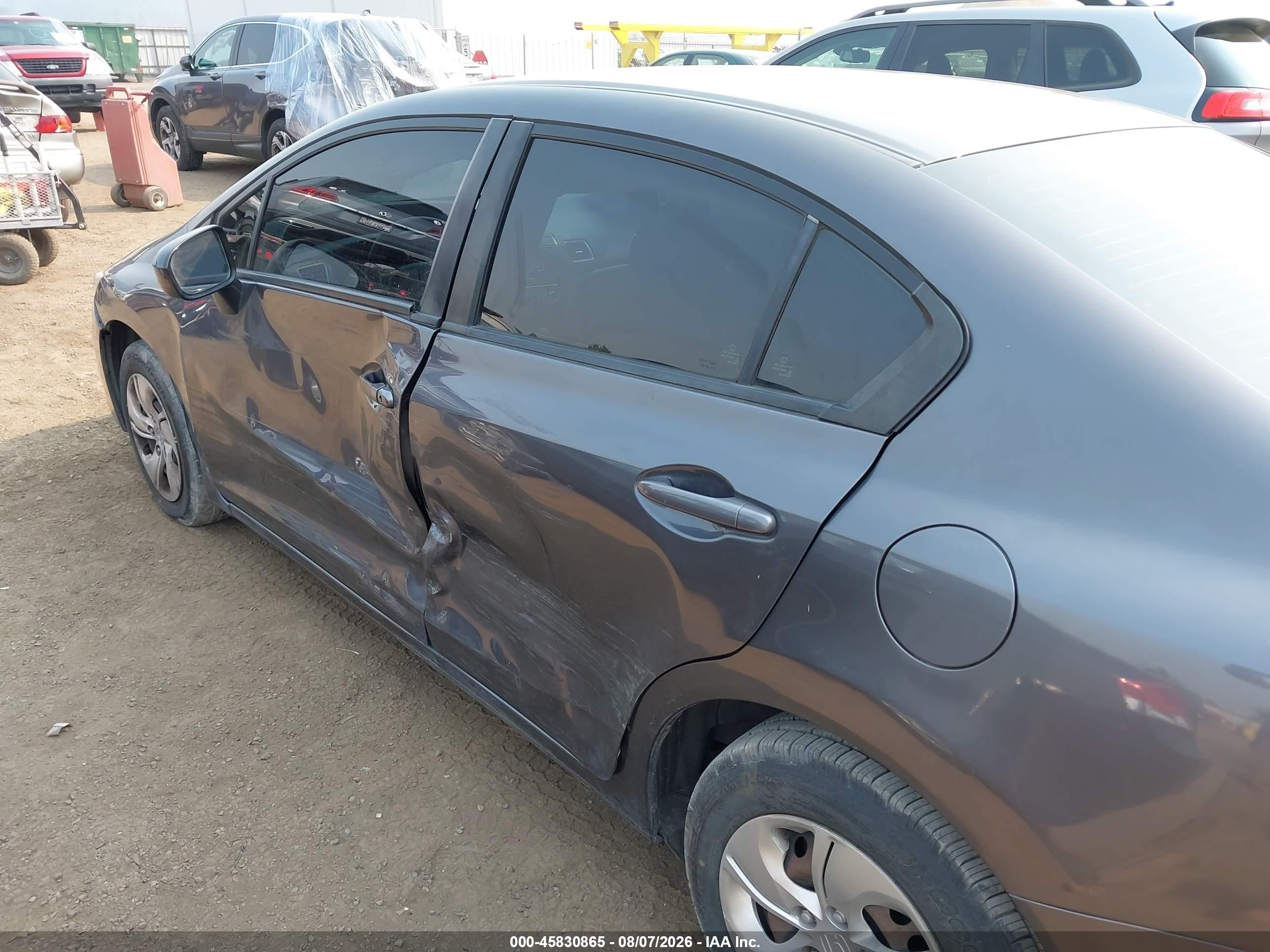 2015 Honda Civic Lx Серый vin: 2HGFB2F58FH563161
