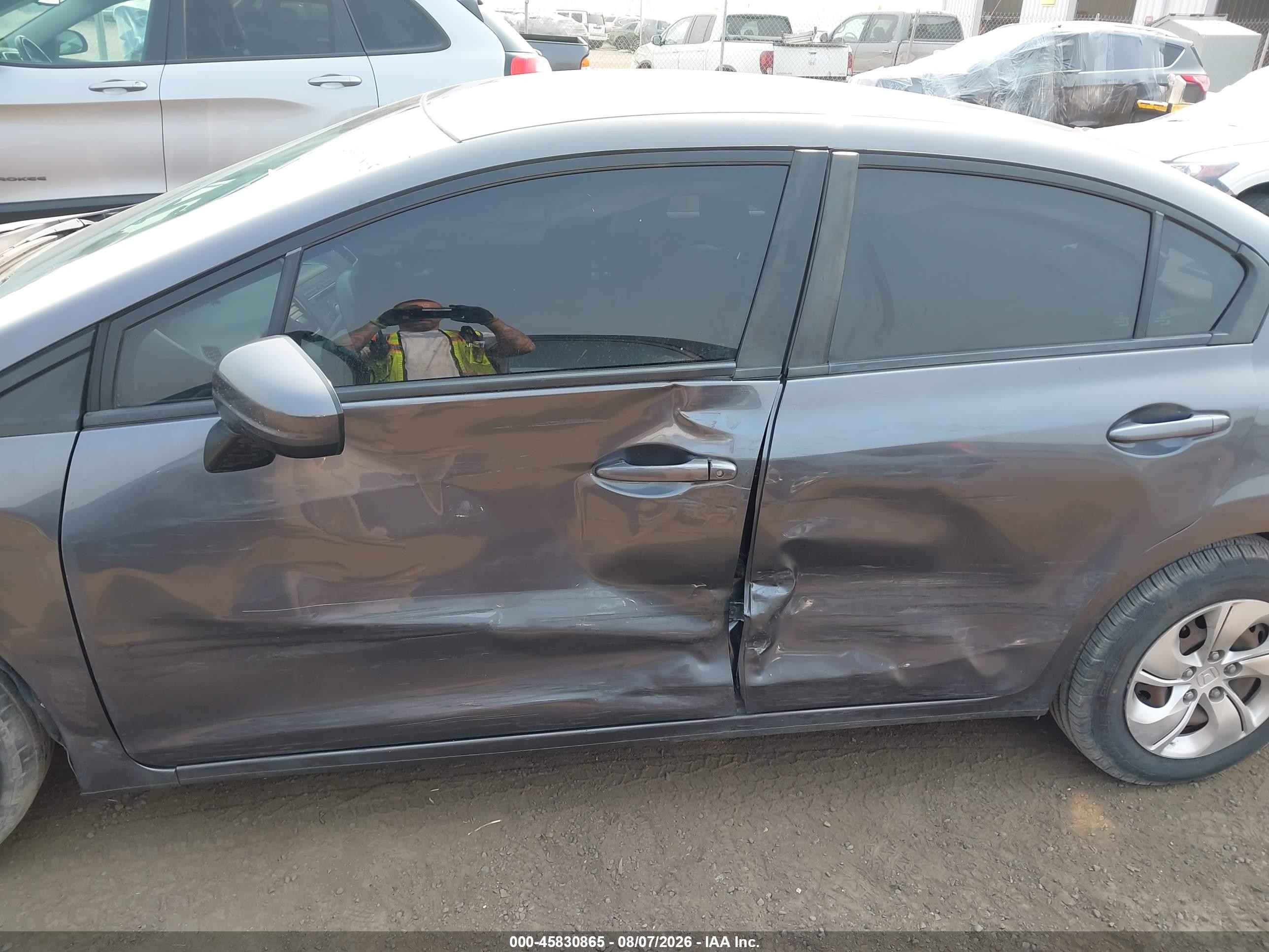 2015 Honda Civic Lx Серый vin: 2HGFB2F58FH563161
