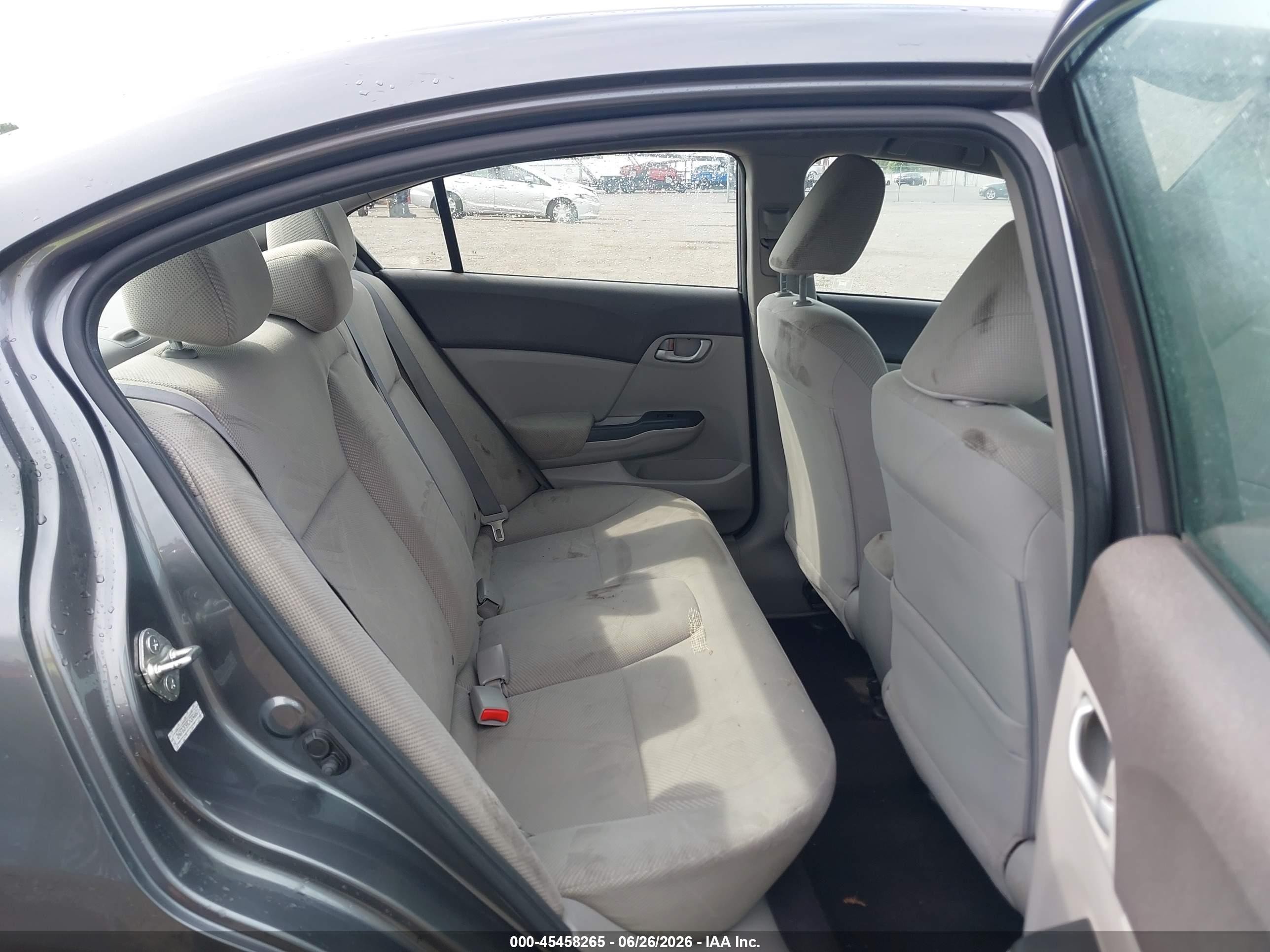 2012 Honda Civic Lx Gray vin: 2HGFB2F59CH304660