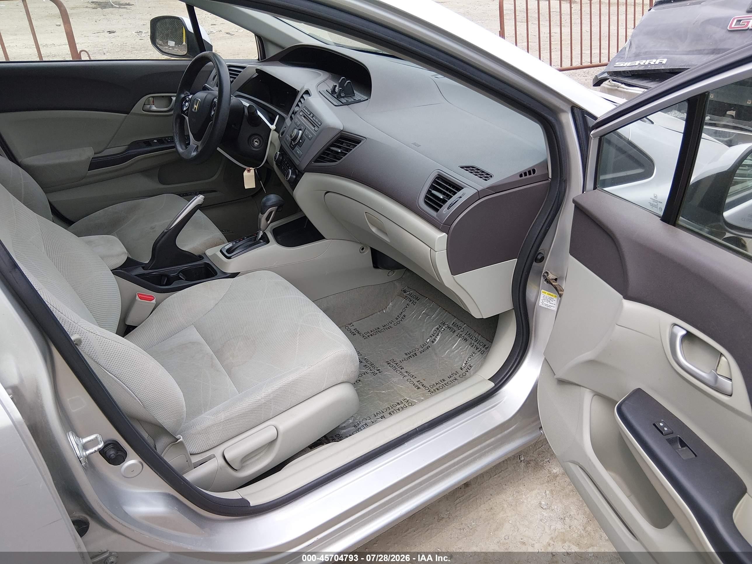 2012 Honda Civic Lx Silver vin: 2HGFB2F59CH314167