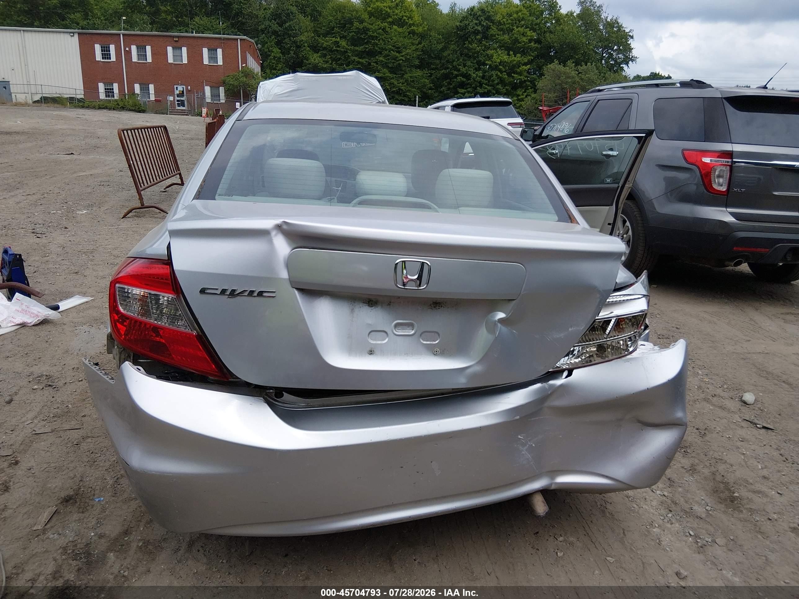 2012 Honda Civic Lx Silver vin: 2HGFB2F59CH314167