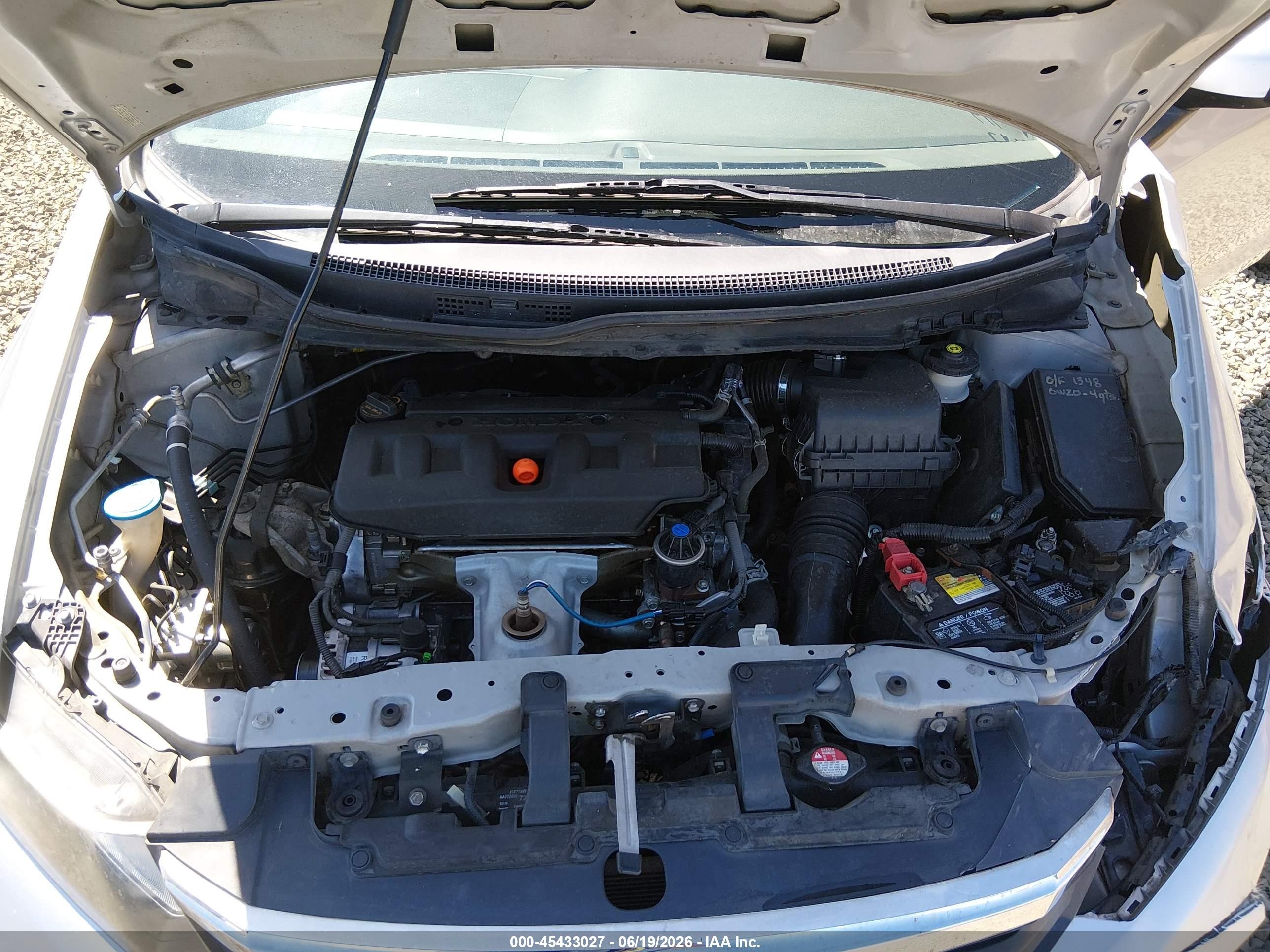 2012 Honda Civic Lx Silver vin: 2HGFB2F59CH320616