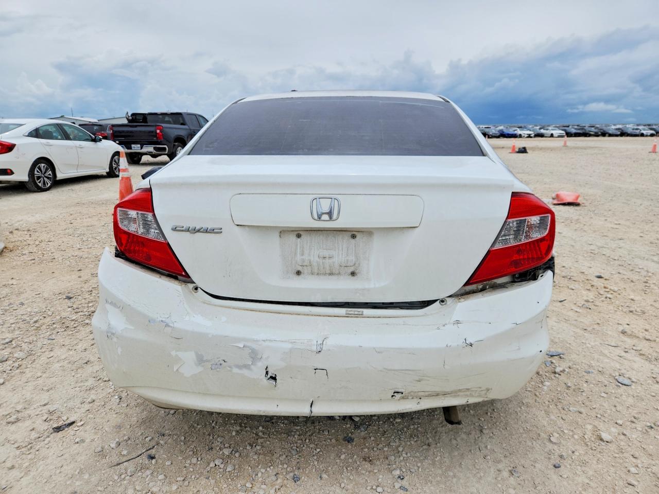 2012 Honda Civic Lx White vin: 2HGFB2F59CH328988