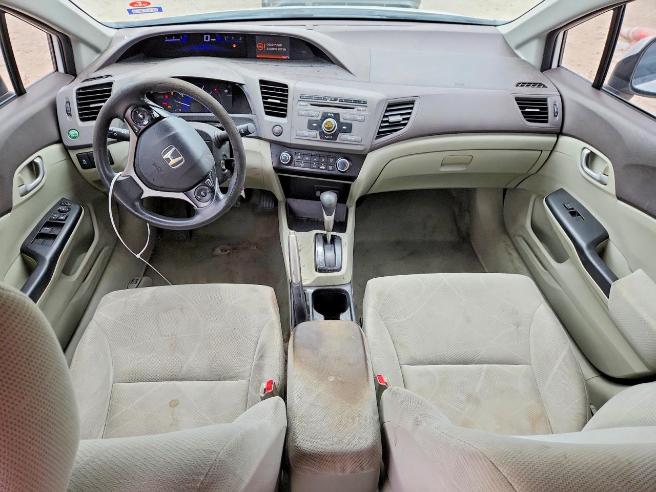 2012 Honda Civic Lx White vin: 2HGFB2F59CH328988