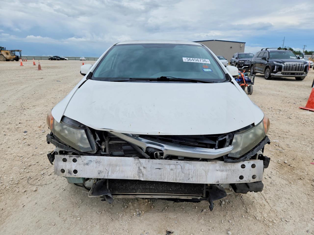2012 Honda Civic Lx White vin: 2HGFB2F59CH328988