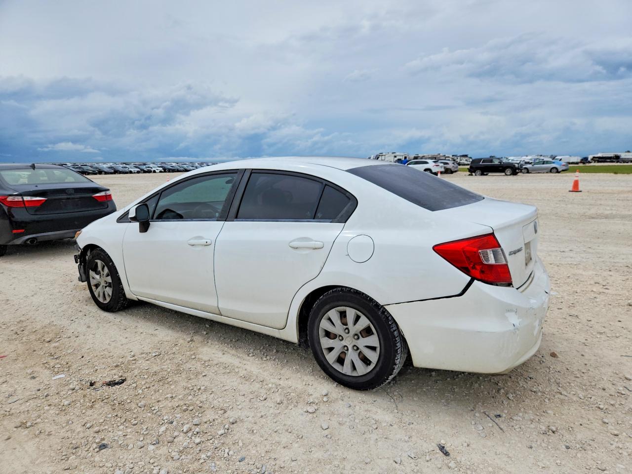 2012 Honda Civic Lx White vin: 2HGFB2F59CH328988