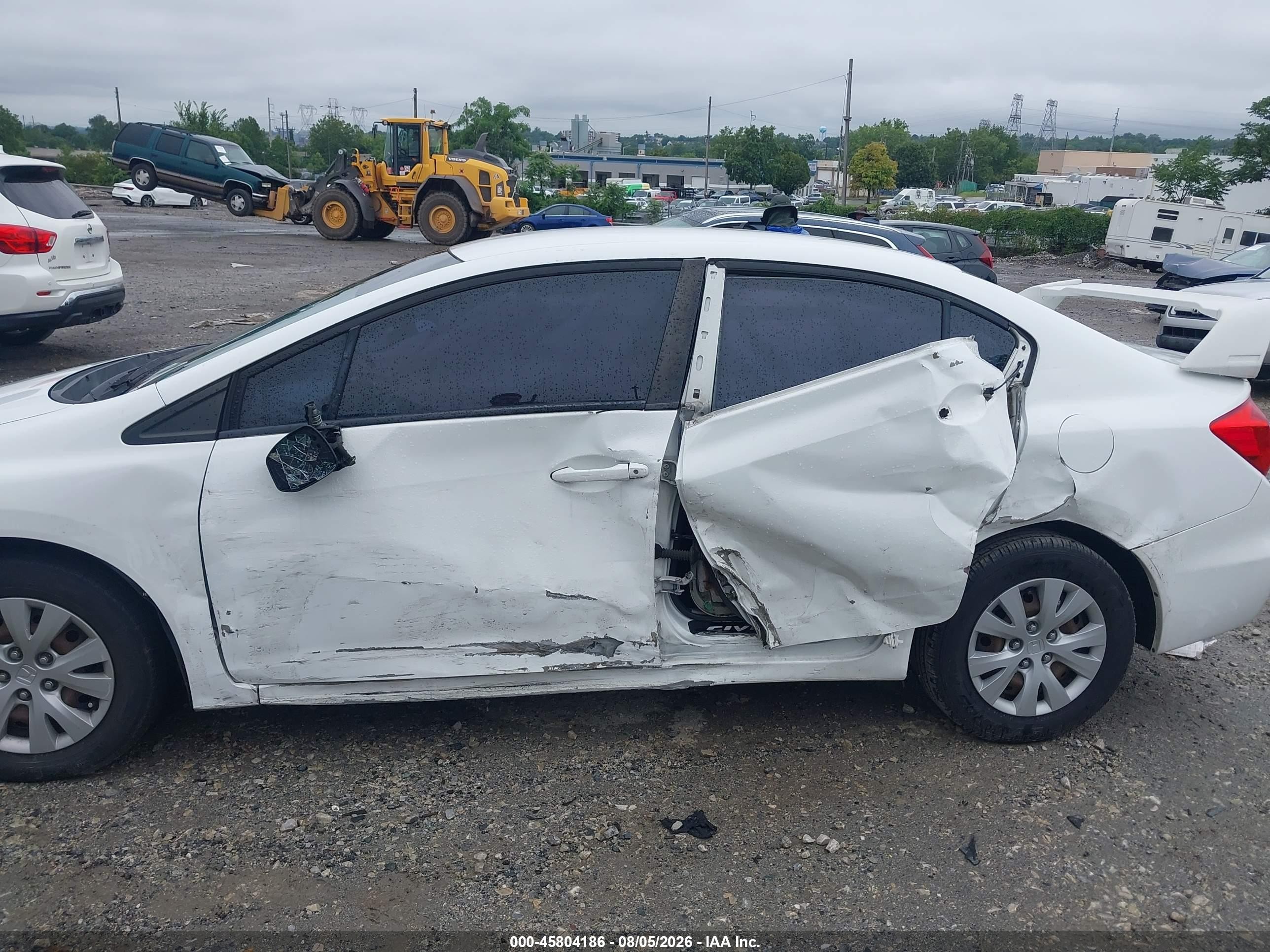 2012 Honda Civic Lx White vin: 2HGFB2F59CH331745