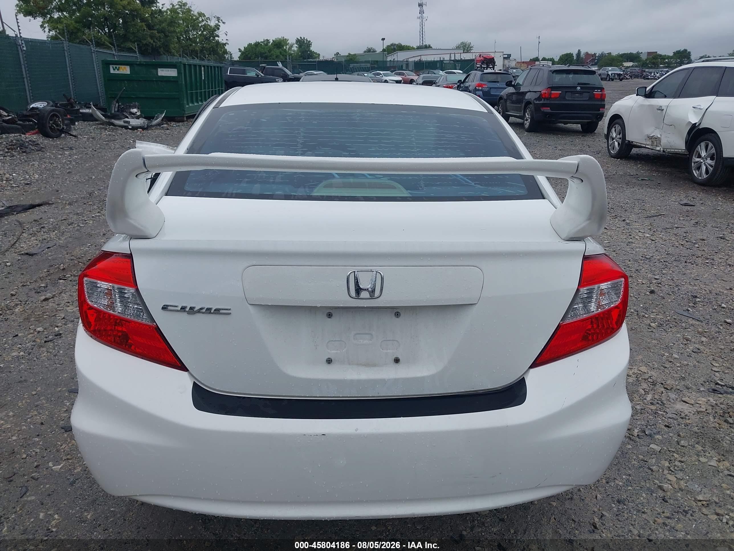 2012 Honda Civic Lx White vin: 2HGFB2F59CH331745