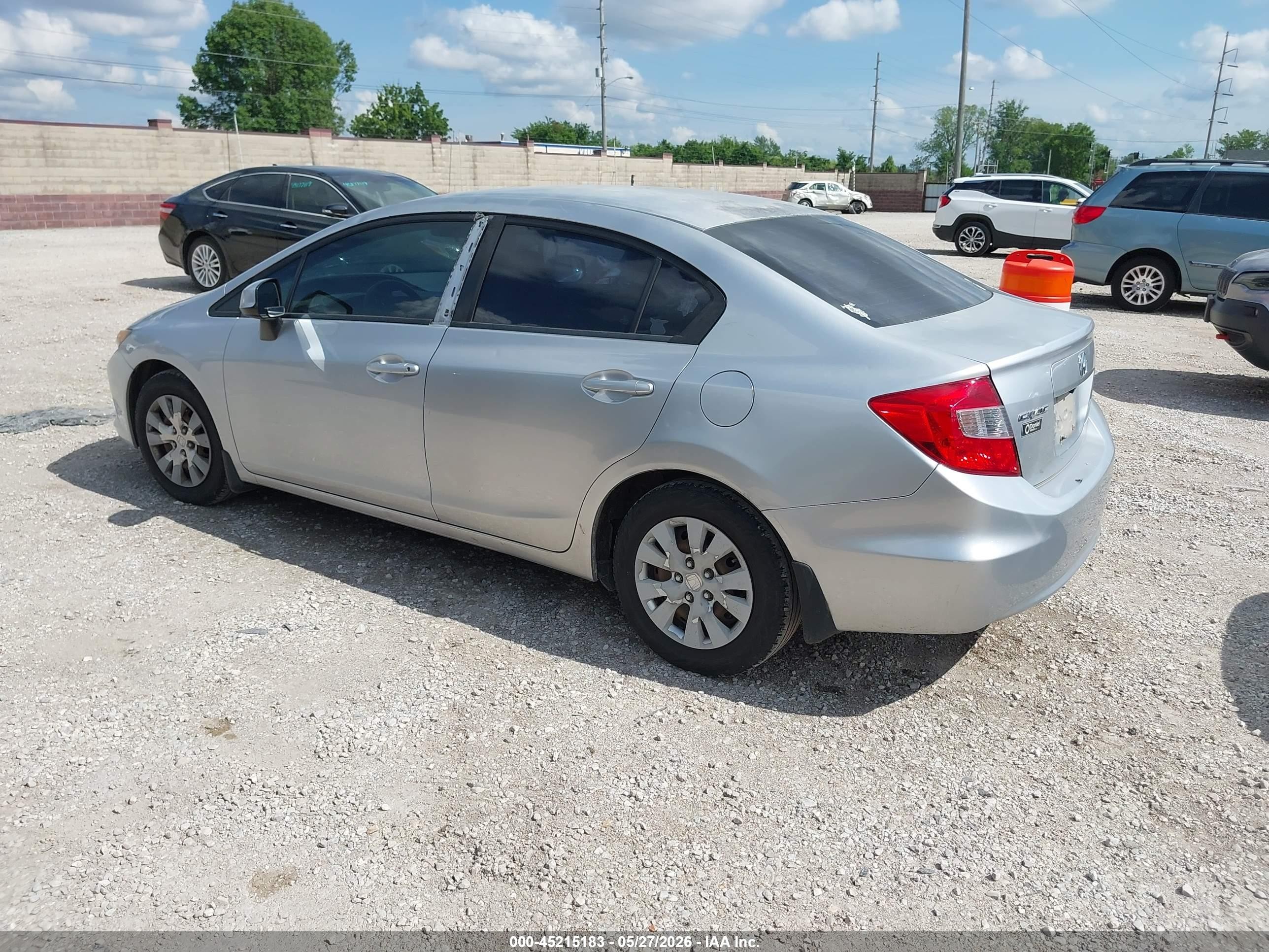2012 Honda Civic Lx Silver vin: 2HGFB2F59CH332202