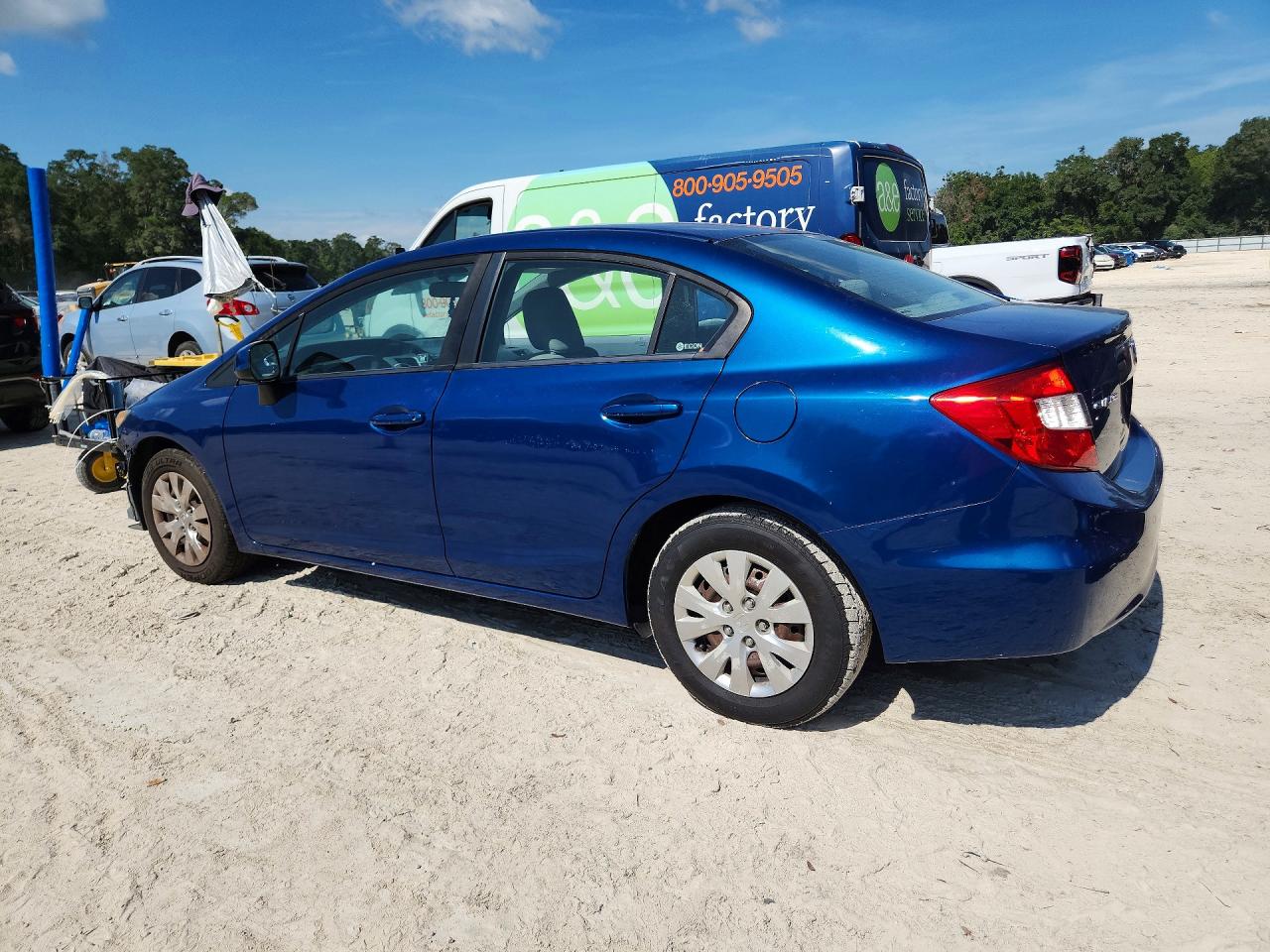 2012 Honda Civic Lx Синий vin: 2HGFB2F59CH506124
