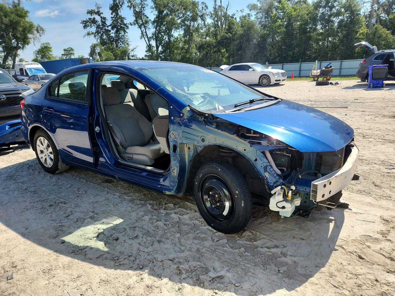 2012 Honda Civic Lx Синий vin: 2HGFB2F59CH506124