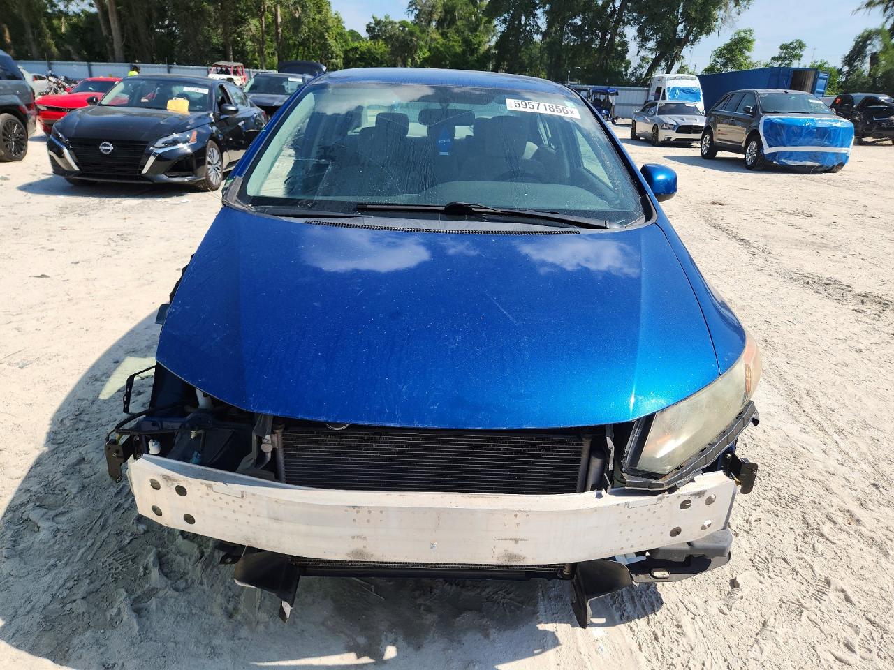 2012 Honda Civic Lx Синий vin: 2HGFB2F59CH506124