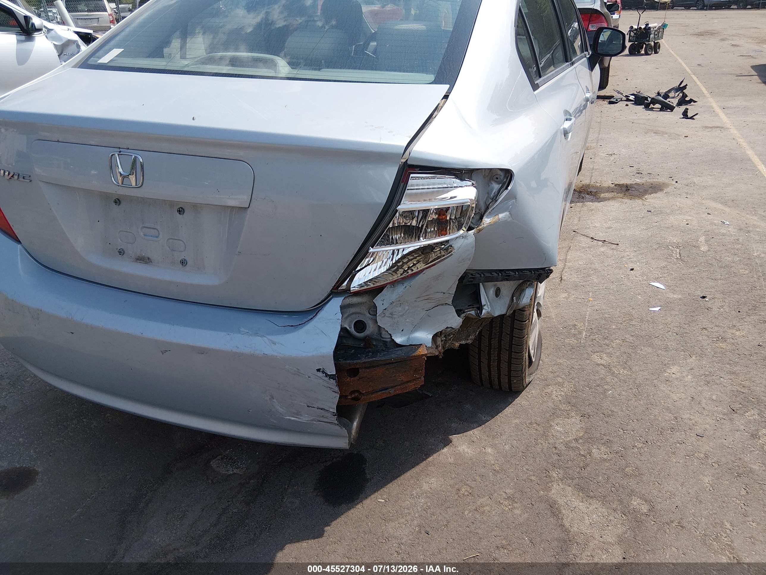 2012 Honda Civic Lx Light Blue vin: 2HGFB2F59CH530472