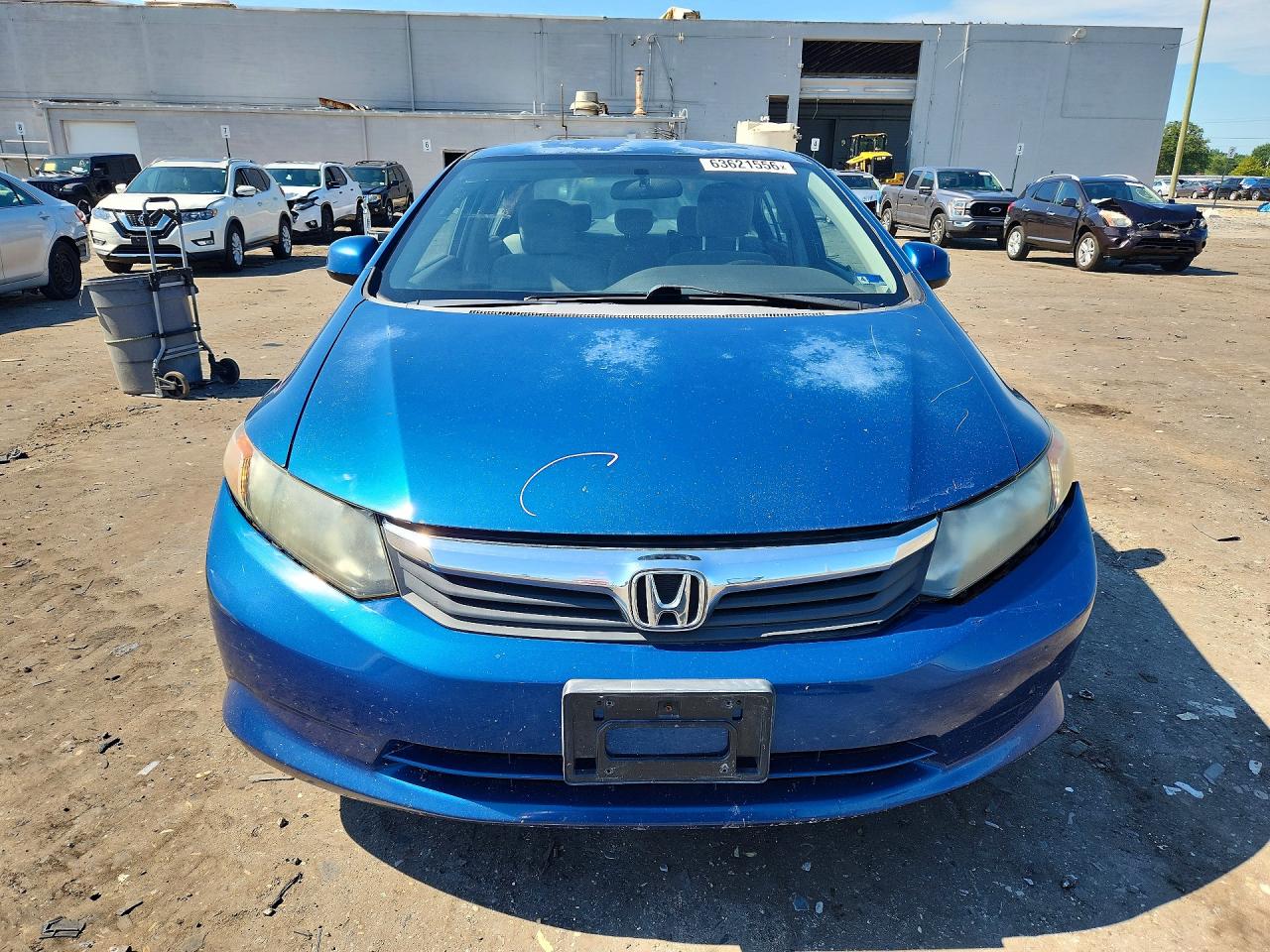 2012 Honda Civic Lx Blue vin: 2HGFB2F59CH540533